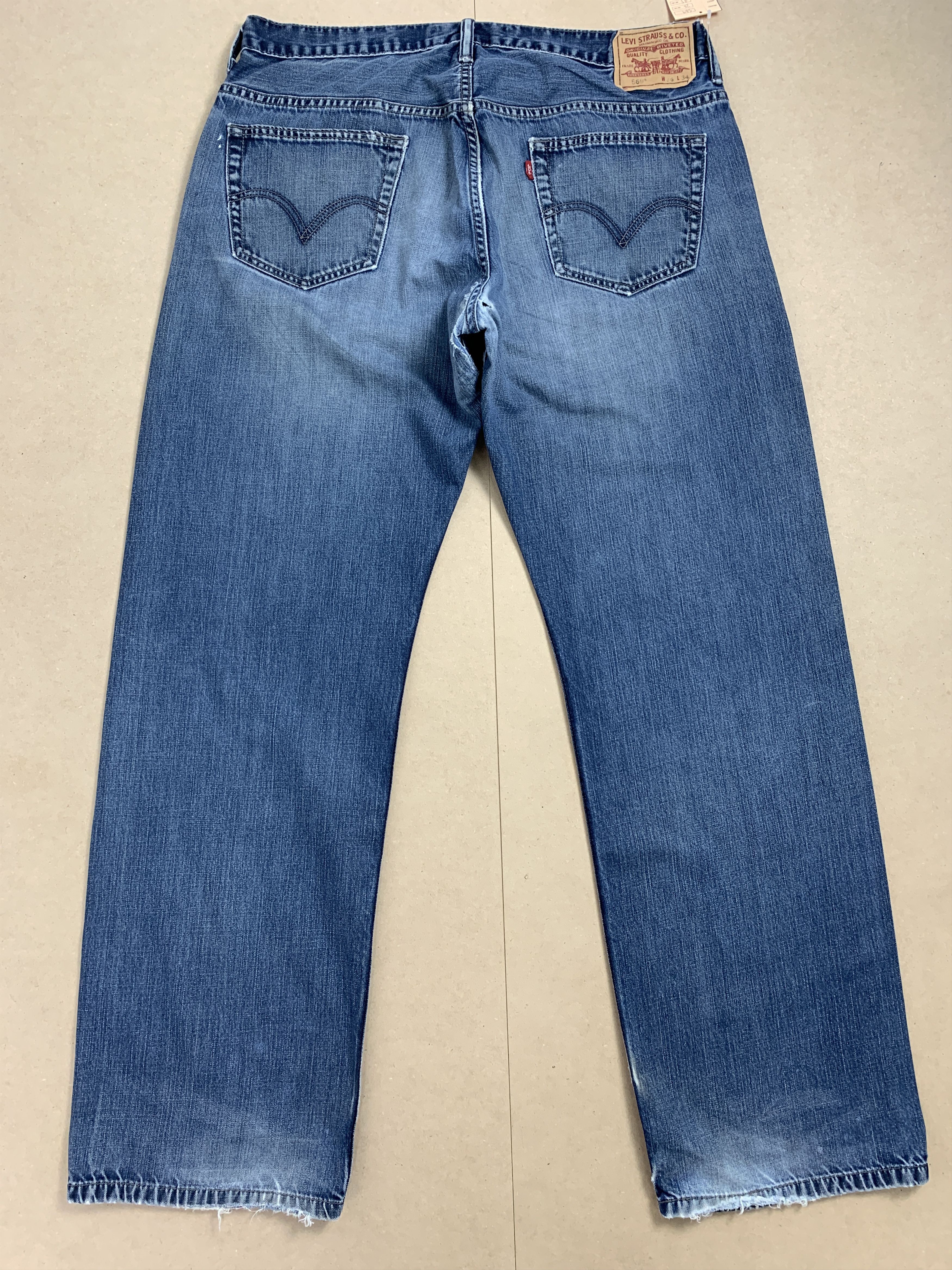 Levi's × Vintage Vintage Levis 569 Straight Cut Faded Blue Jeans Size US 36 / EU 52 - 6 Thumbnail