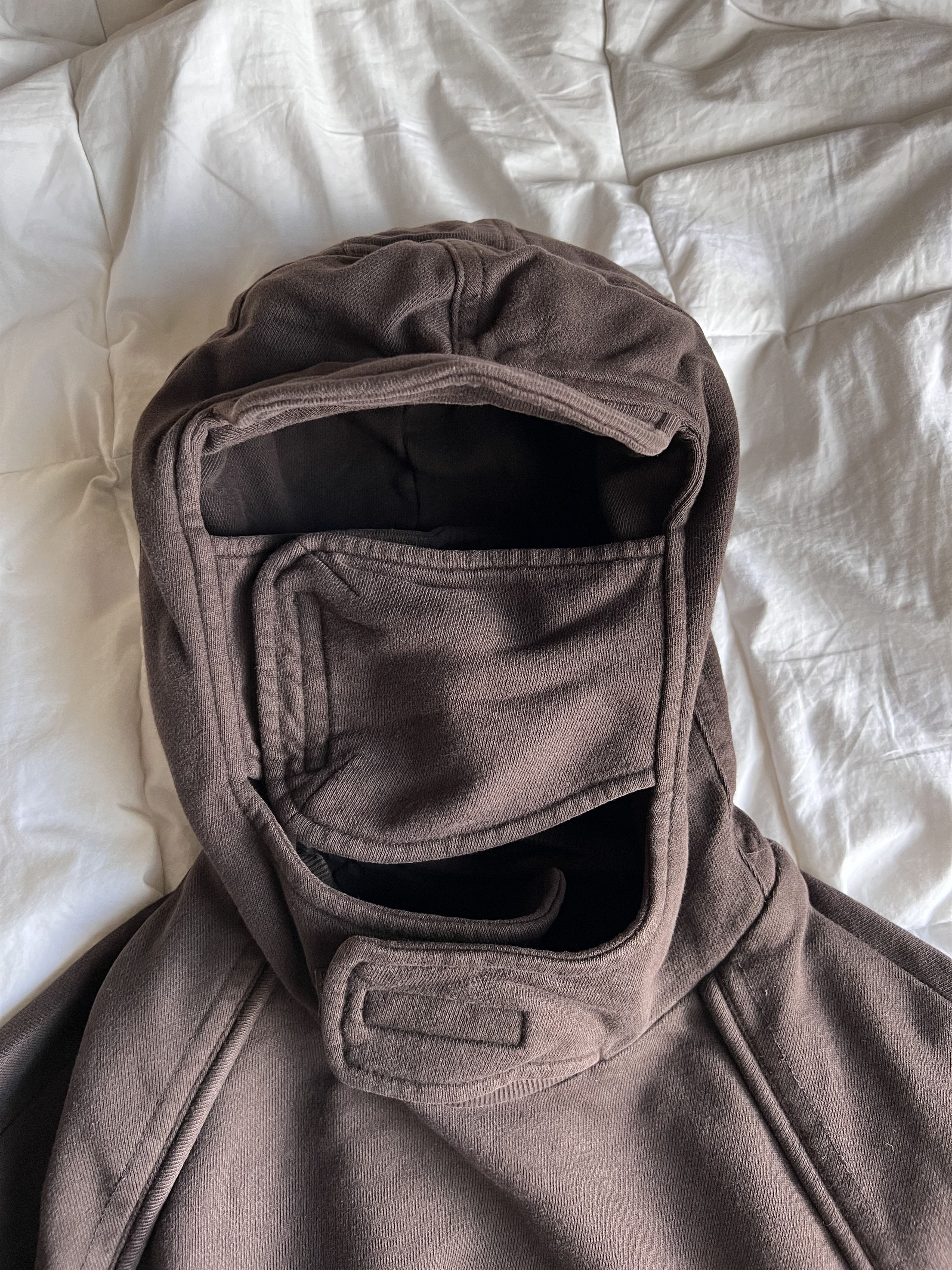 Juun.J Juun J Mask Pullover Hoodie in Brown Size US S / EU 44-46 / 1 - 1 Thumbnail