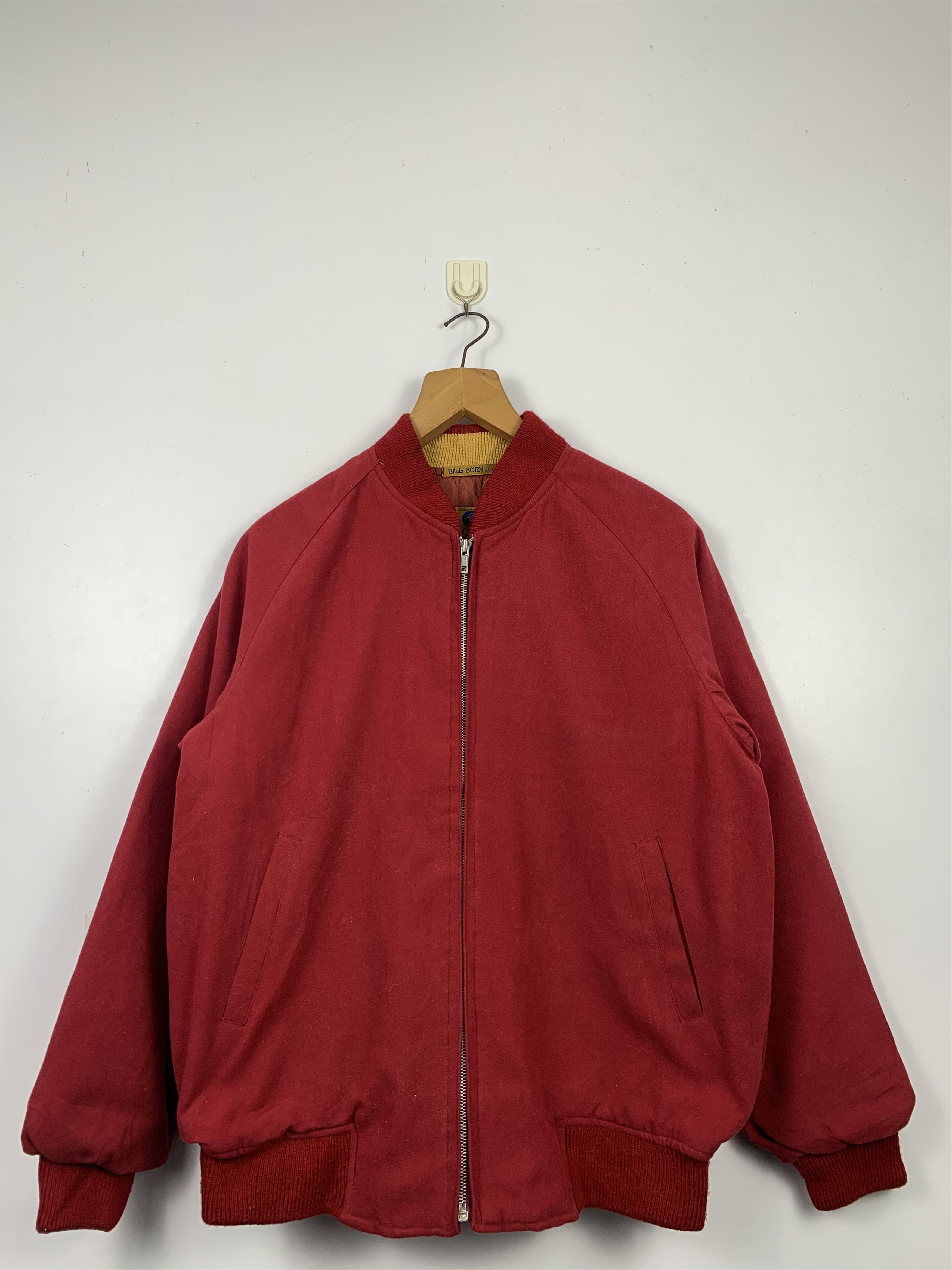 image of Vintage 90's Bill B0Rn Jack Bombers Jackets in Red, Men's (Size Small)