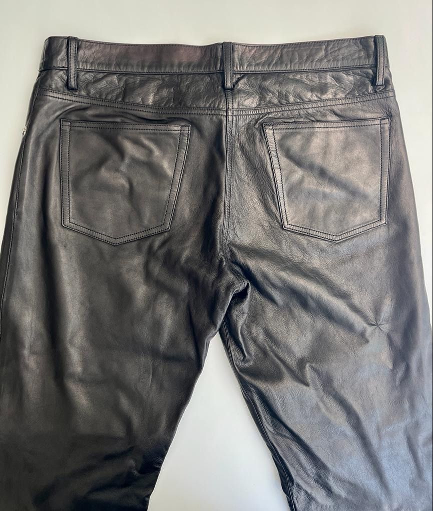 Dries Van Noten Black Leather Trousers Size 30" / US 8 / IT 44 - 8 Thumbnail
