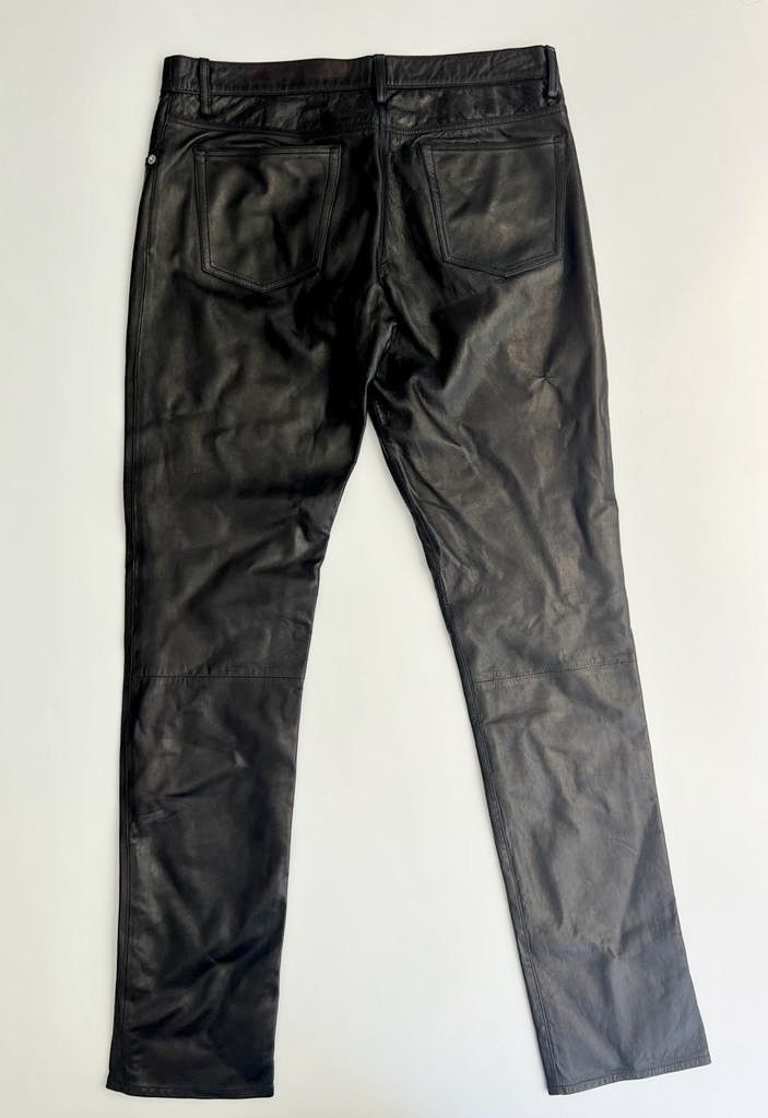 Dries Van Noten Black Leather Trousers Size 30" / US 8 / IT 44 - 7 Thumbnail