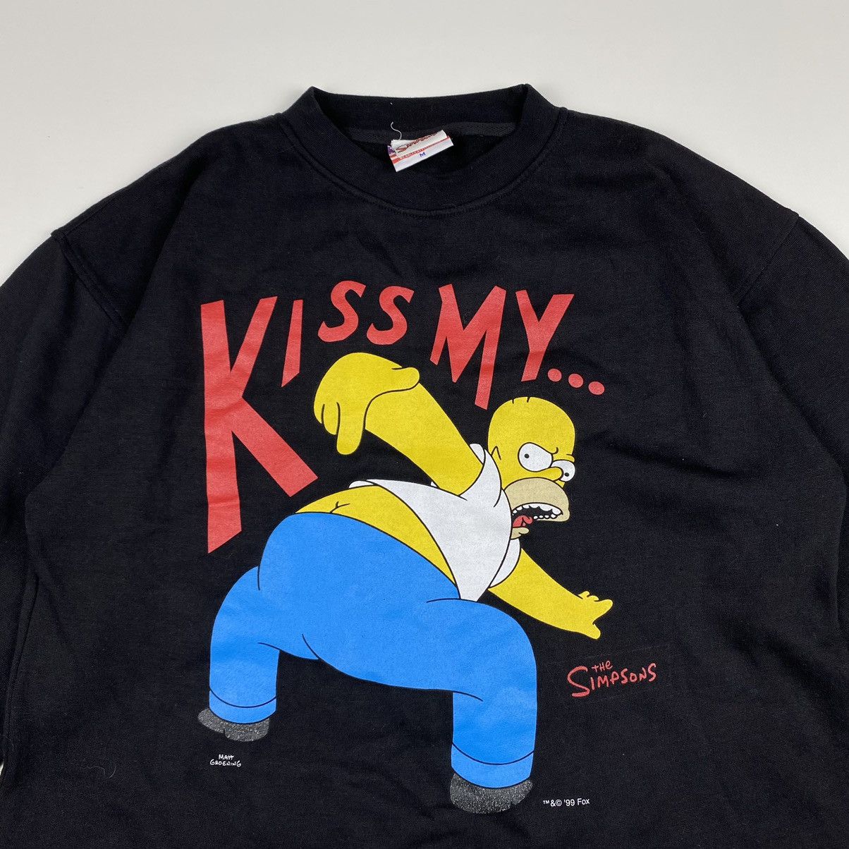 Cartoon Network Rare! 99’ Vintage The Simpsons Kiss My Ass Sweatshirt Fox Size US M / EU 48-50 / 2 - 2 Thumbnail