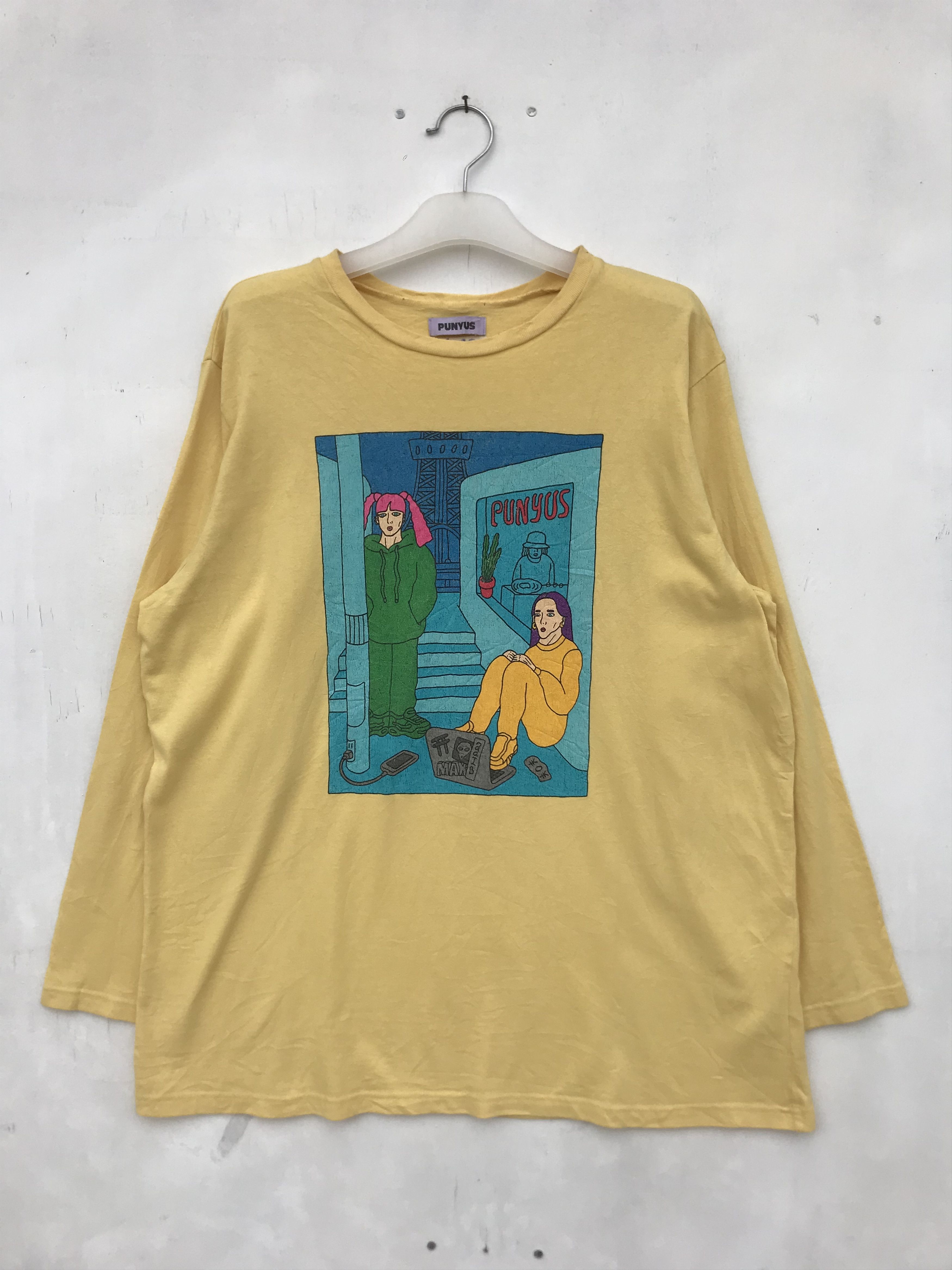 Japanese Brand PUNYUS STREETWEAR TEES Size US XL / EU 56 / 4 - 2 Thumbnail