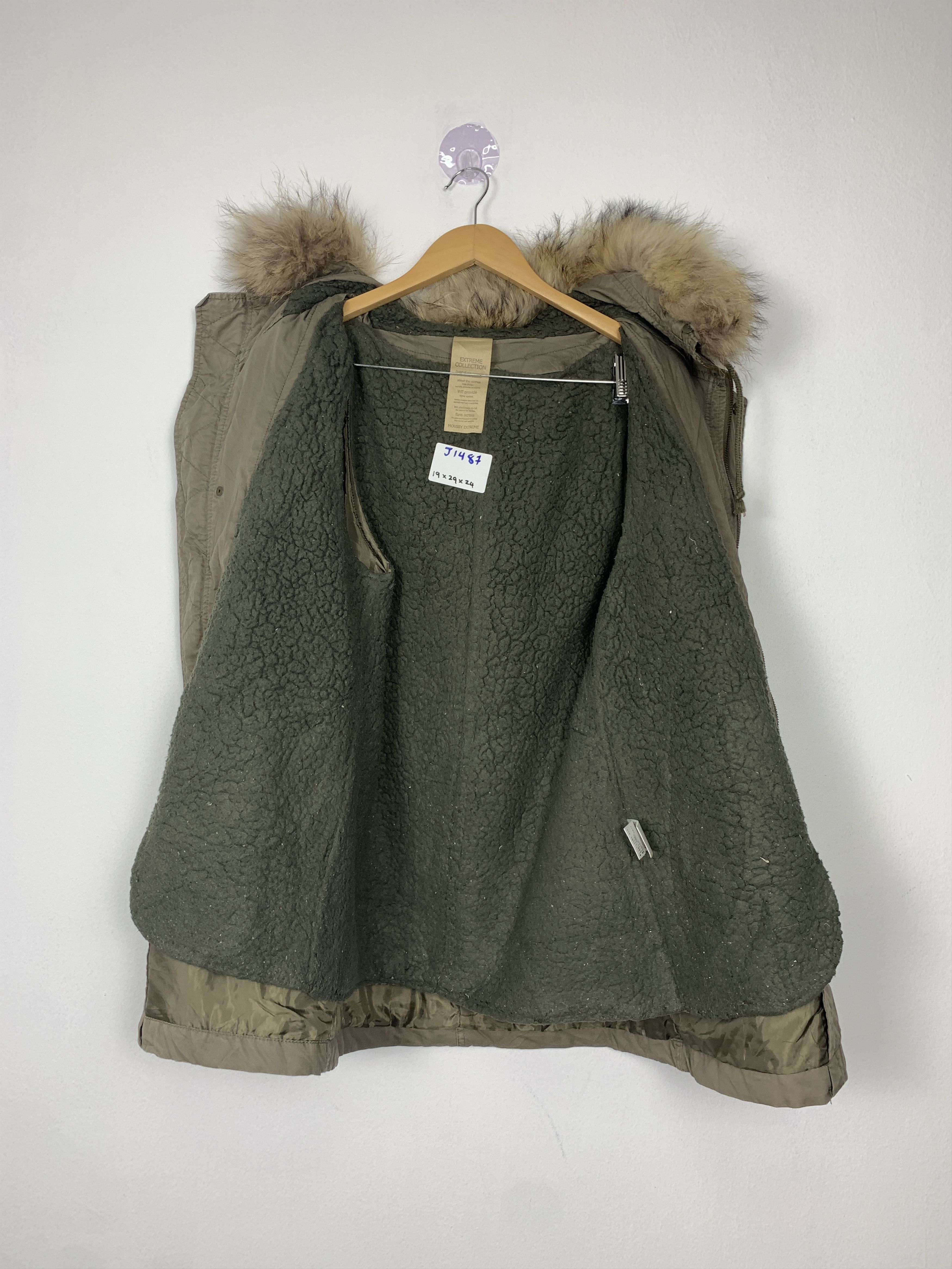 Japanese Brand Vintage Extreme Collection Sherpa Lining Hoodie Parkas J1487 Size US S / EU 44-46 / 1 - 7 Thumbnail