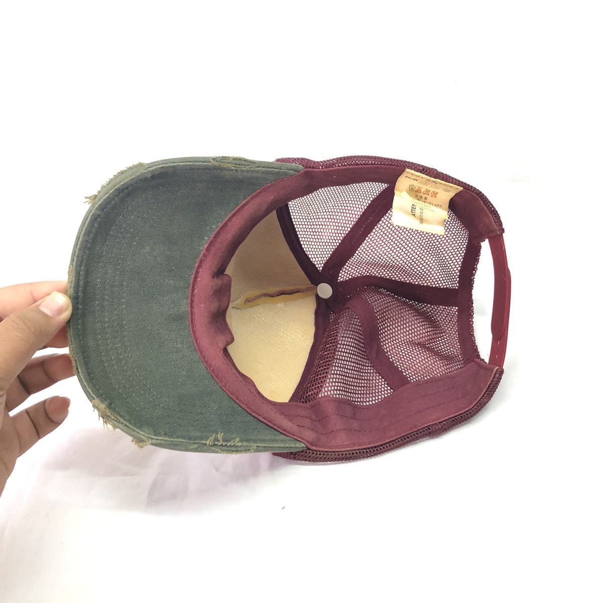 Designer 100% South California Triple Fever Distressed Trucker Hat Size ONE SIZE - 6 Thumbnail