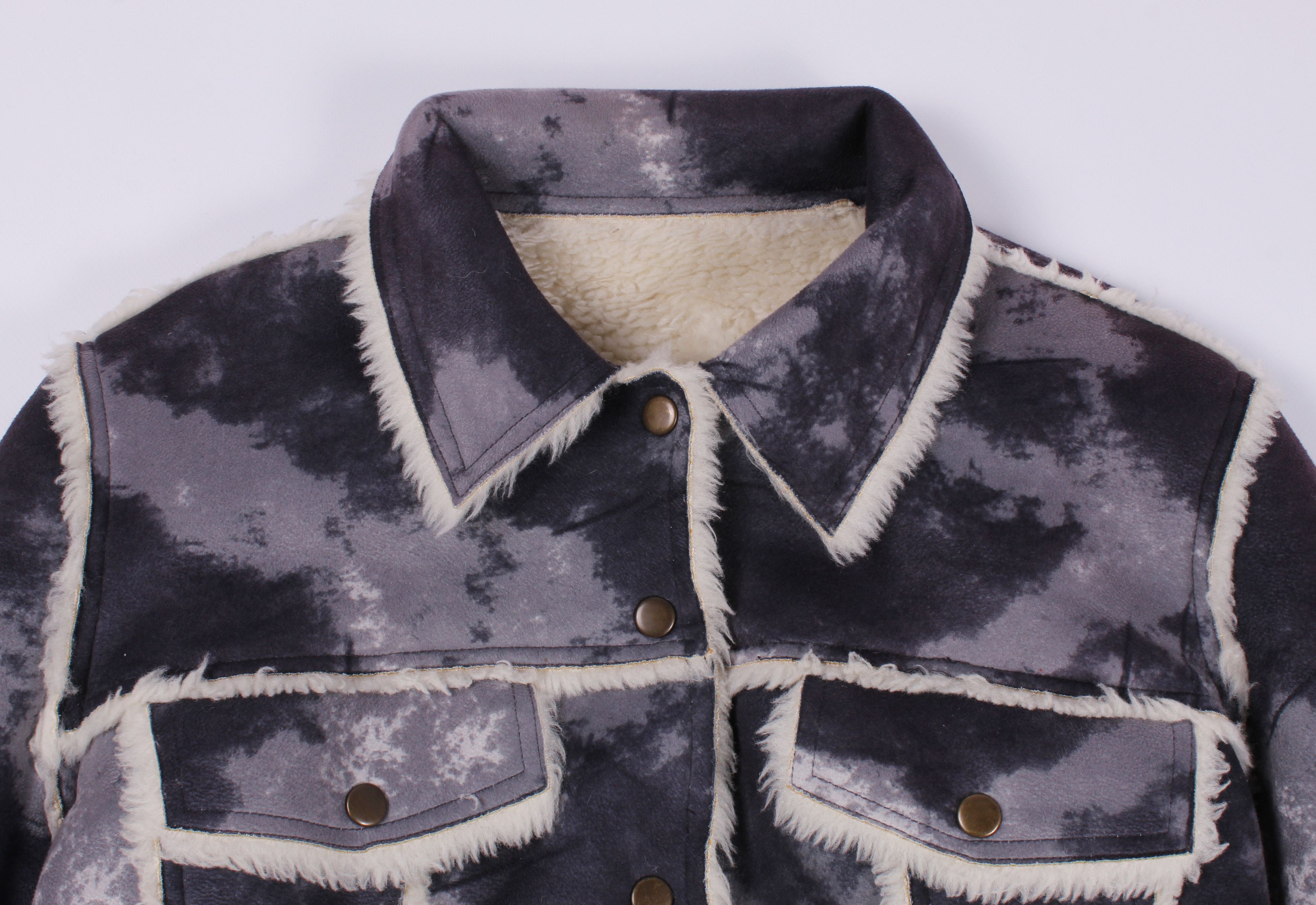 Japanese Brand × Vintage Vintage Tie Dye Y2K Sherpa Jacket Size L / US 10 / IT 46 - 3 Thumbnail