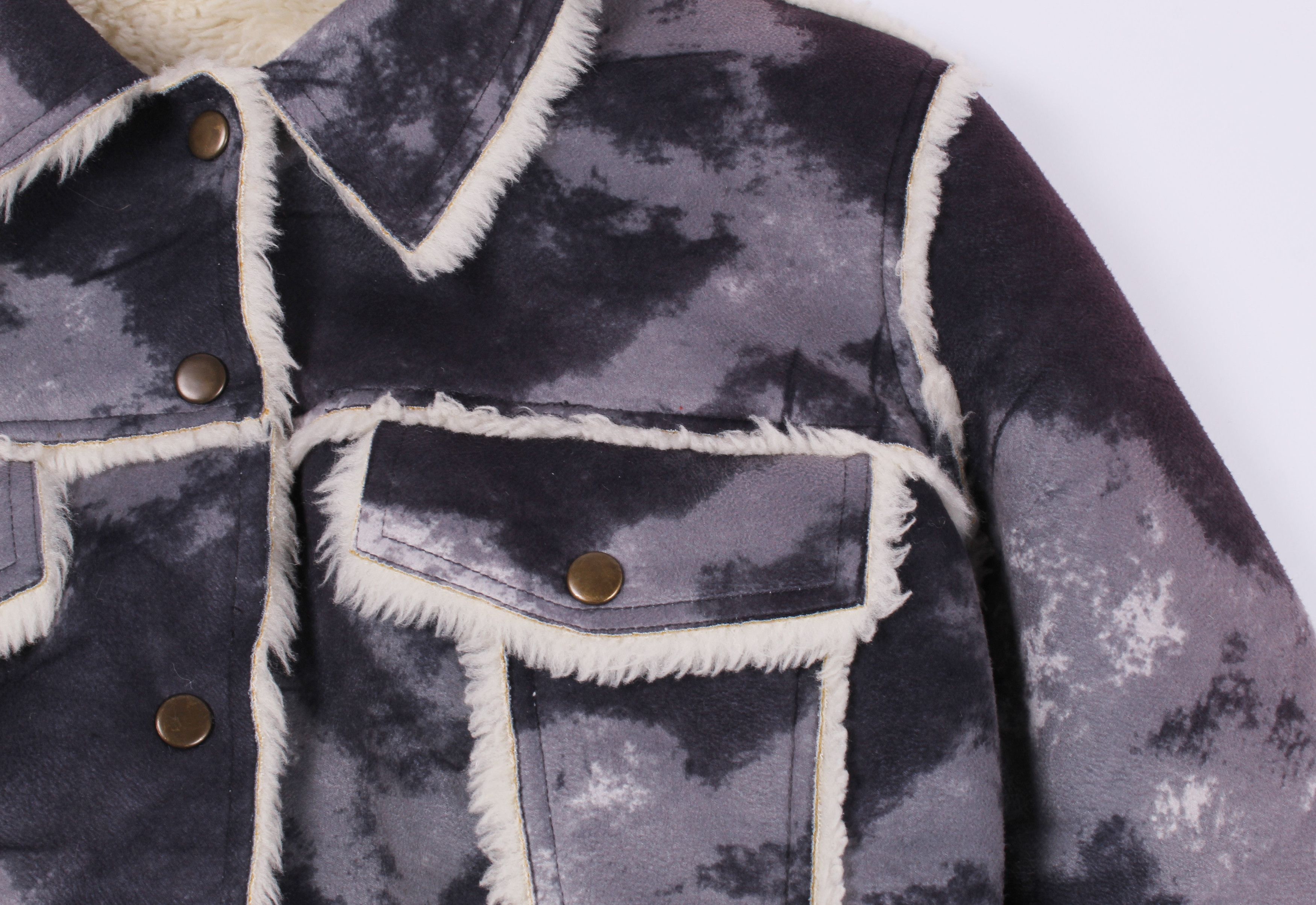 Japanese Brand × Vintage Vintage Tie Dye Y2K Sherpa Jacket Size L / US 10 / IT 46 - 6 Thumbnail