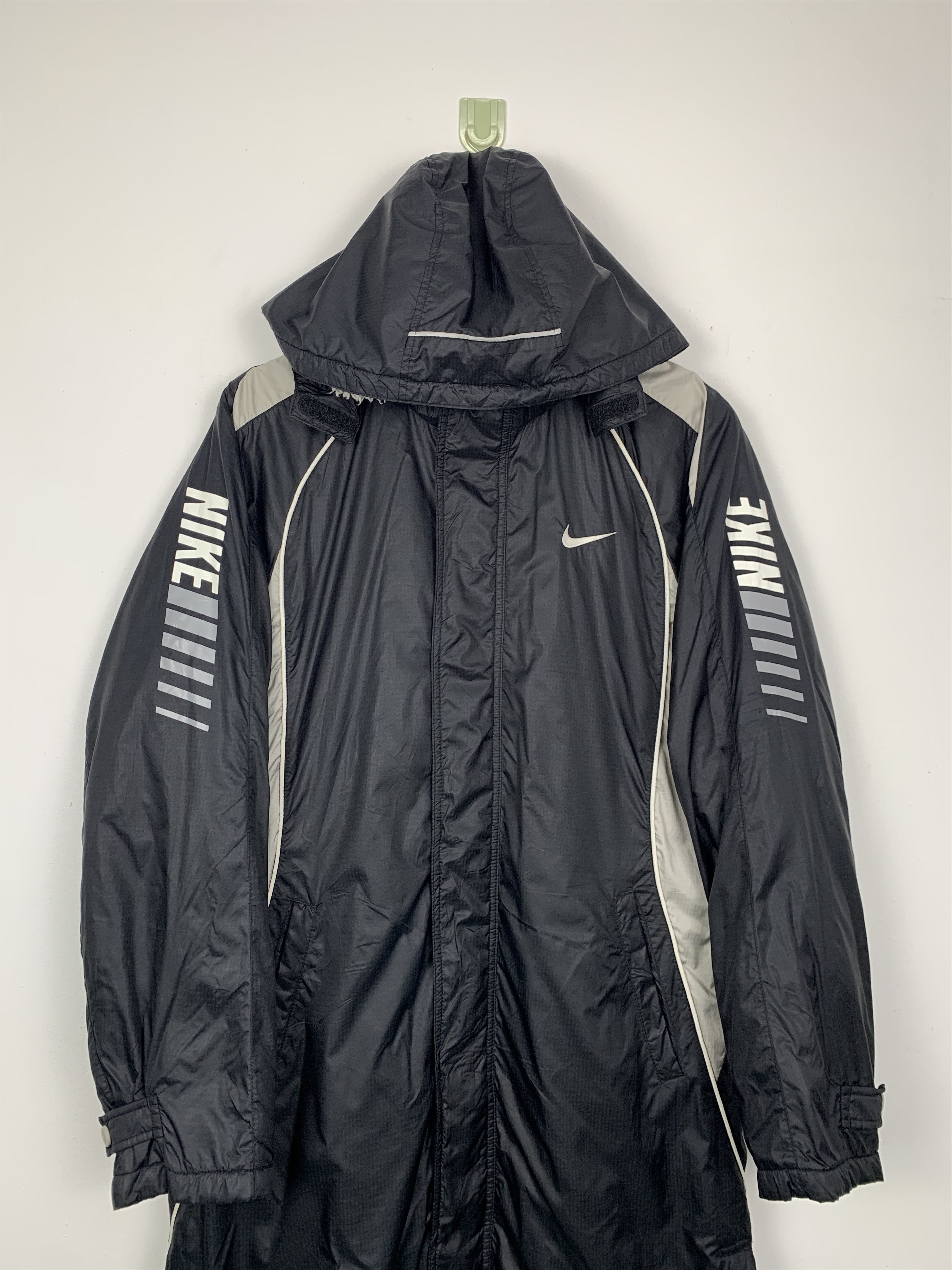 Nike NIKE Swoosh Big Logo Sherpa Lining Windbreaker Parkas Size US L / EU 52-54 / 3 - 2 Thumbnail