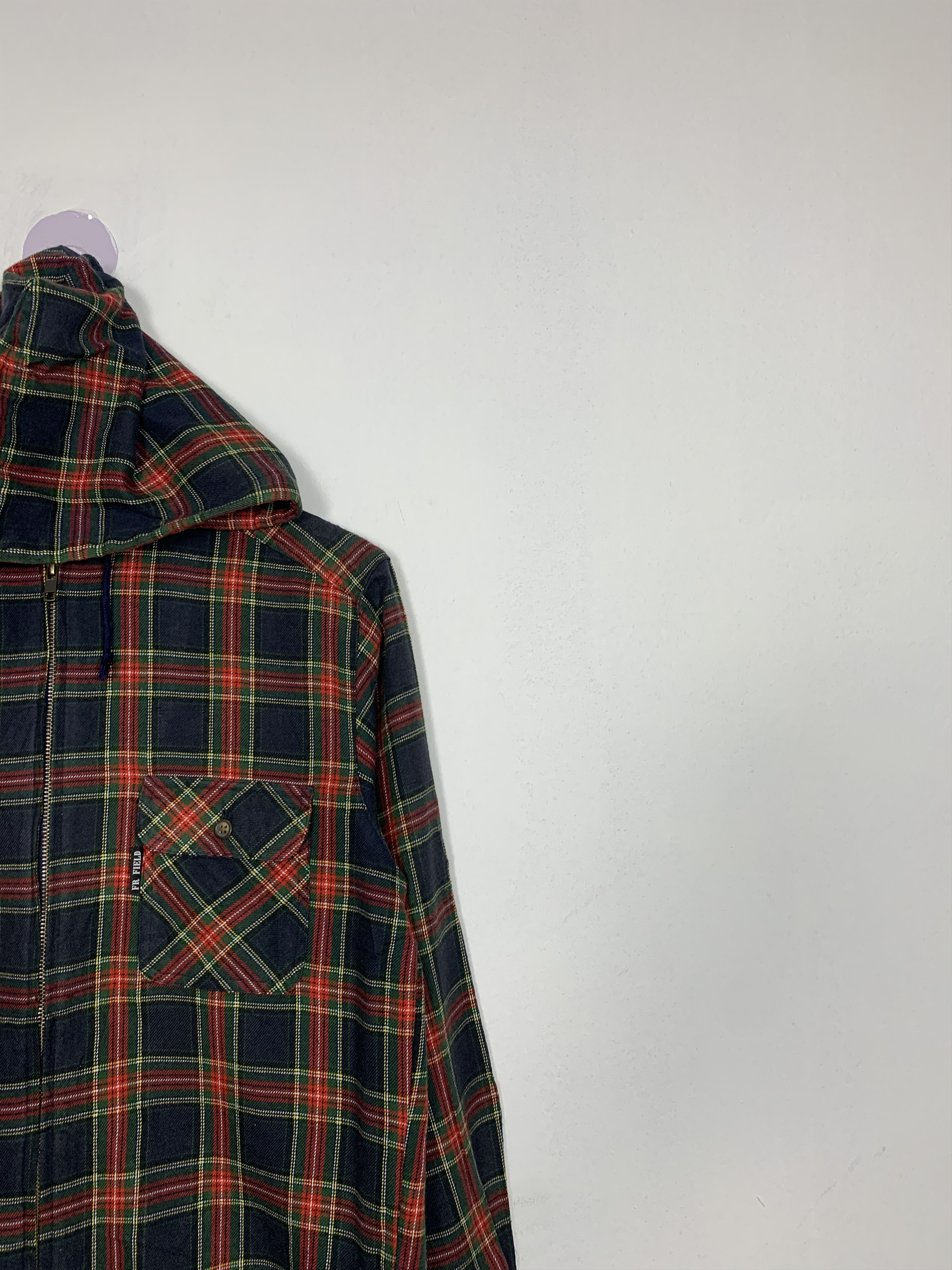 Japanese Brand Vintage FLOURISH FIELD Flannel Zip Up Jacket J0878 Size US S / EU 44-46 / 1 - 3 Thumbnail