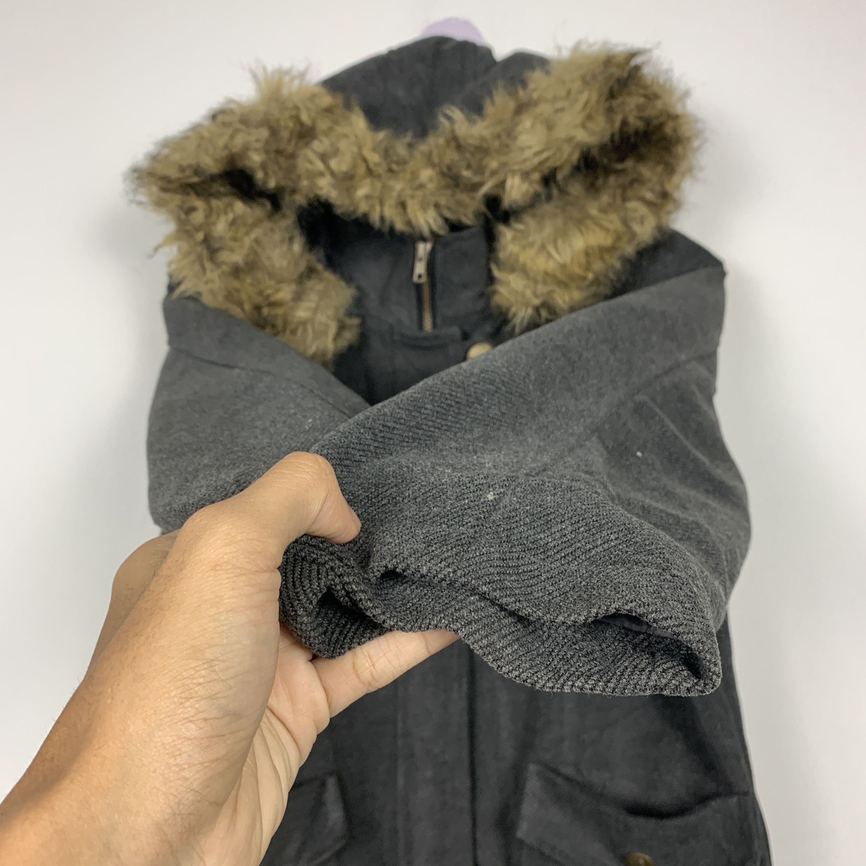 Japanese Brand Vintage Gleeful Multi Pocket Zip Up Fur Hoodie jacket J1466 Size US S / EU 44-46 / 1 - 5 Thumbnail