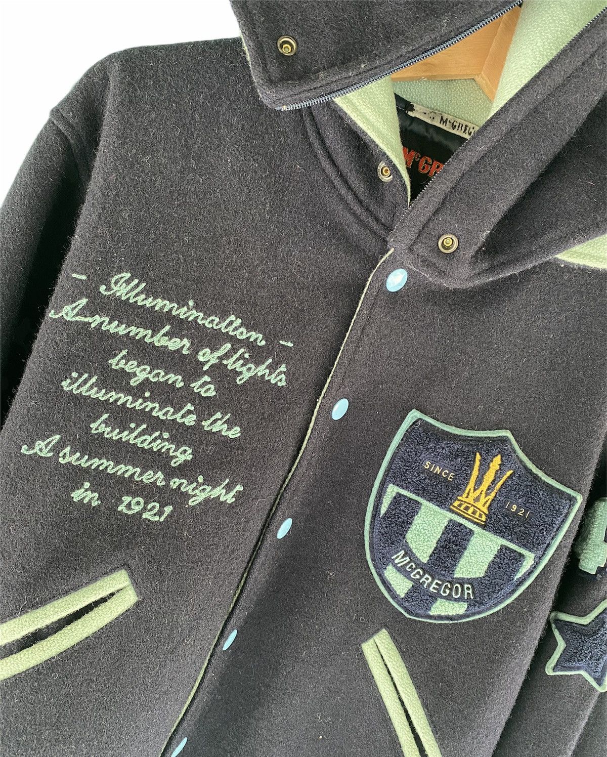 Japanese Brand × McGregor McGregor Varsity Jacket With Hoodie Size US S / EU 44-46 / 1 - 6 Thumbnail