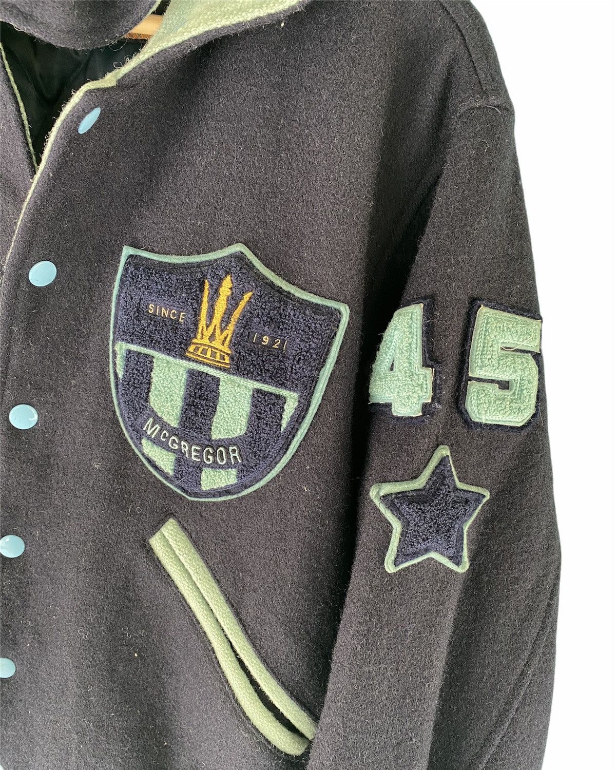 Japanese Brand × McGregor McGregor Varsity Jacket With Hoodie Size US S / EU 44-46 / 1 - 5 Thumbnail