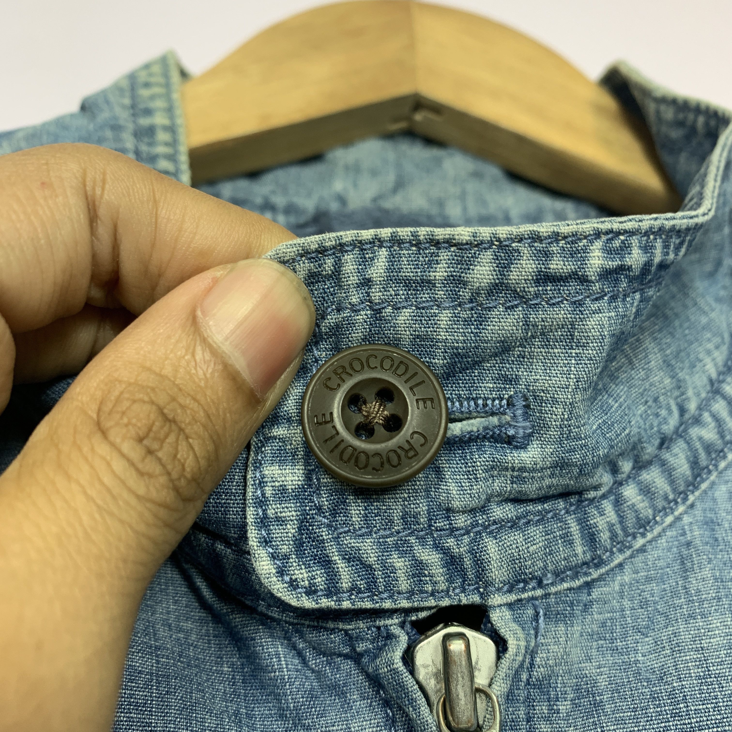 Japanese Brand Vintage CROCODILE Denim Faded Jacket J0250 Size US M / EU 48-50 / 2 - 5 Thumbnail