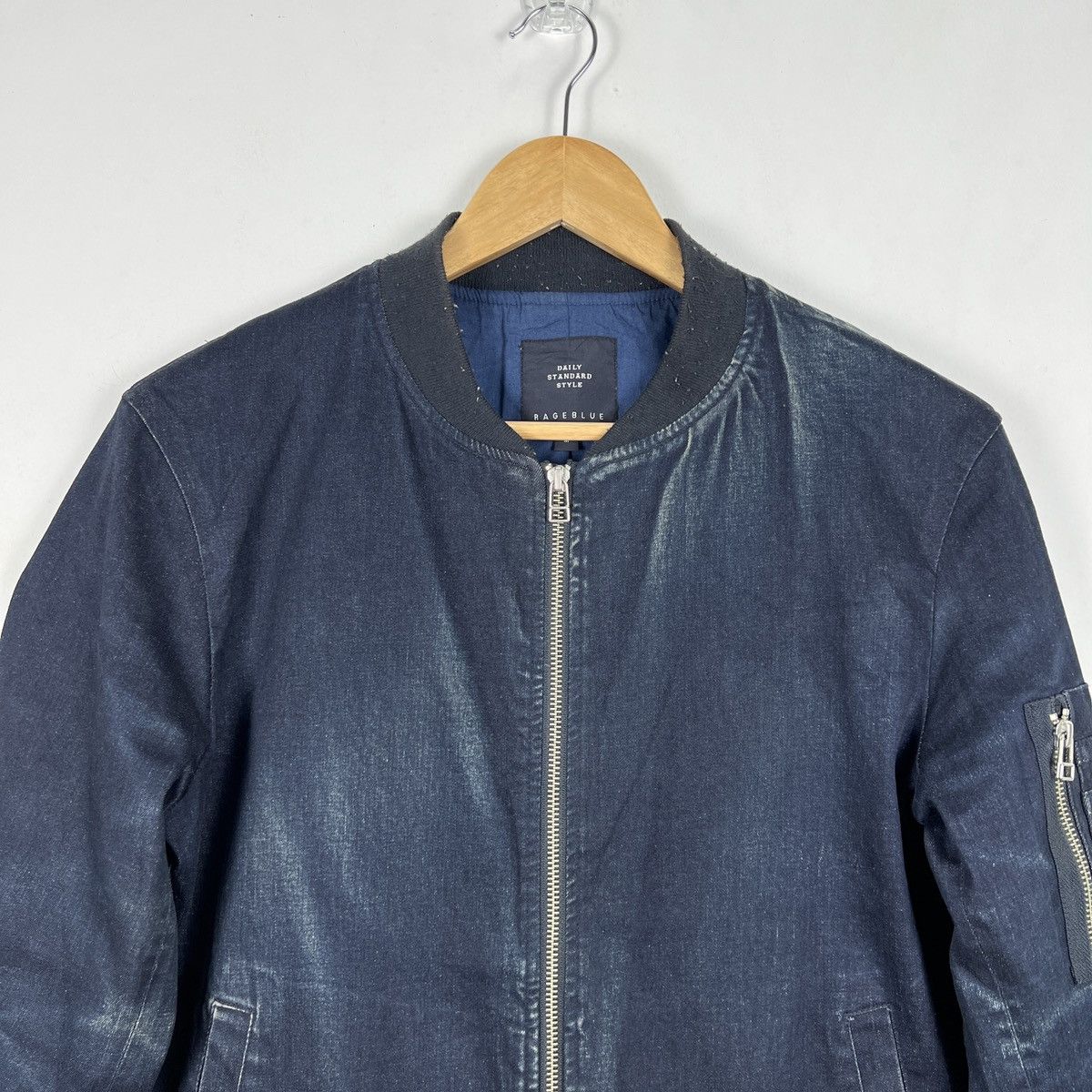 RAGEBLUE Vintage Rageblue Denim Bombers Jacket J0121 Size US S / EU 44-46 / 1 - 2 Thumbnail