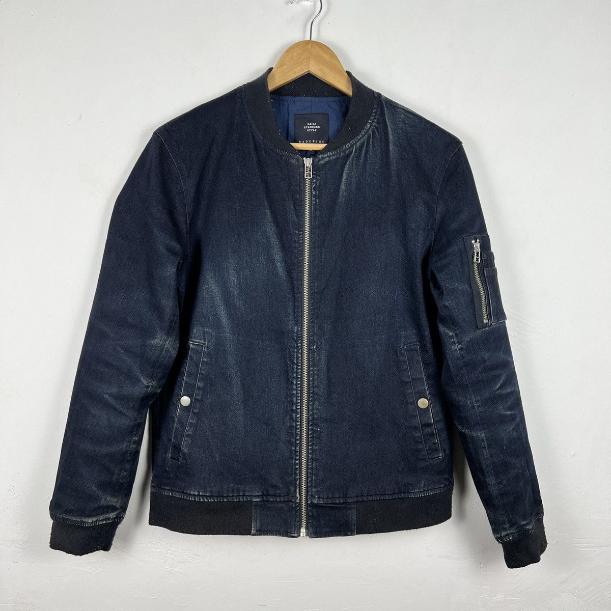 RAGEBLUE Vintage Rageblue Denim Bombers Jacket J0121 Size US S / EU 44-46 / 1 - 1 Thumbnail