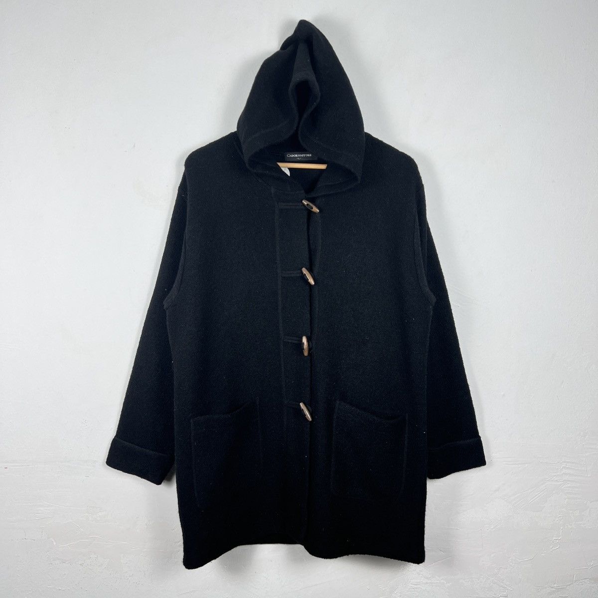 Japanese Brand Vintage Hooded Wool Duffle Coat J0110 Size US S / EU 44-46 / 1 - 1 Thumbnail