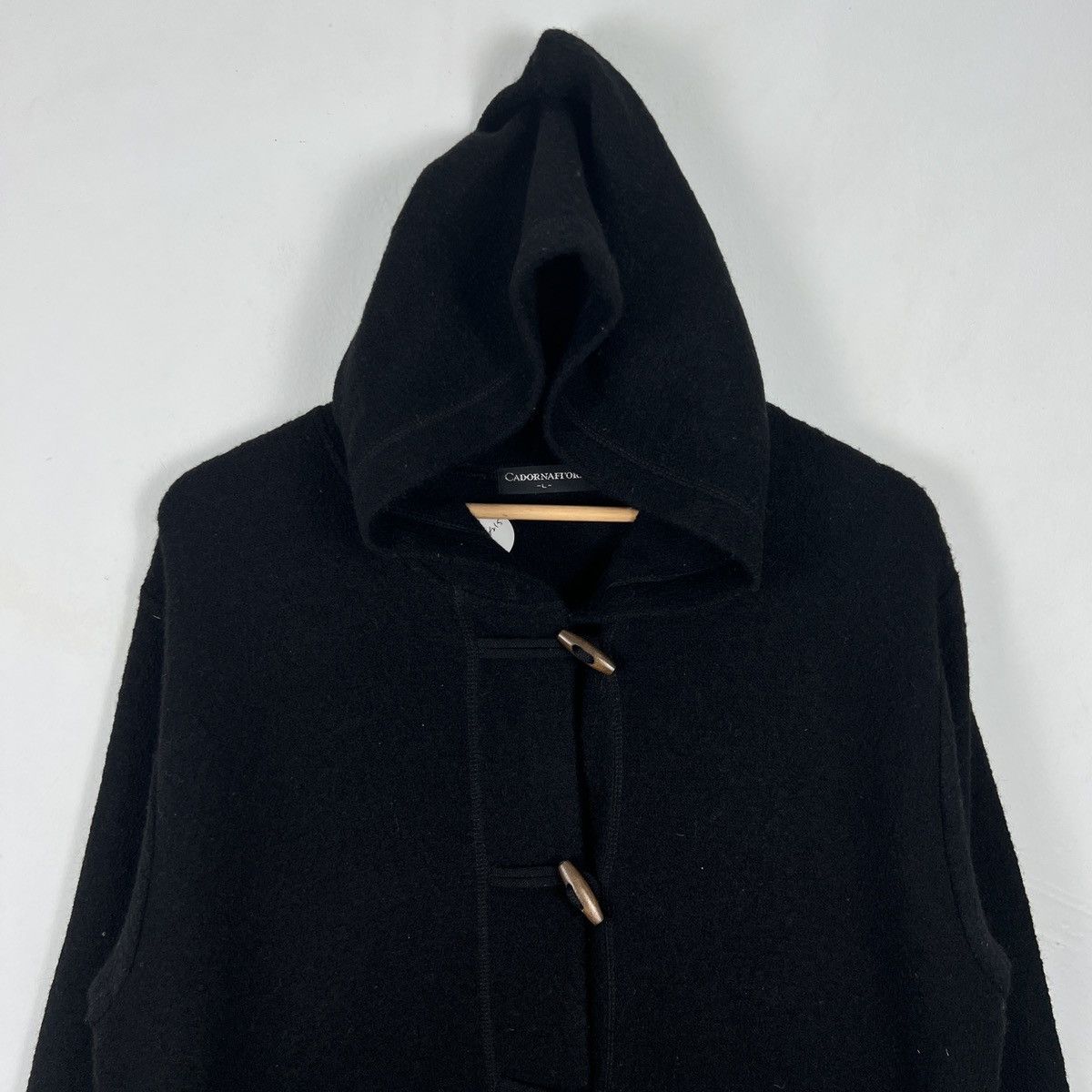 Japanese Brand Vintage Hooded Wool Duffle Coat J0110 Size US S / EU 44-46 / 1 - 2 Thumbnail