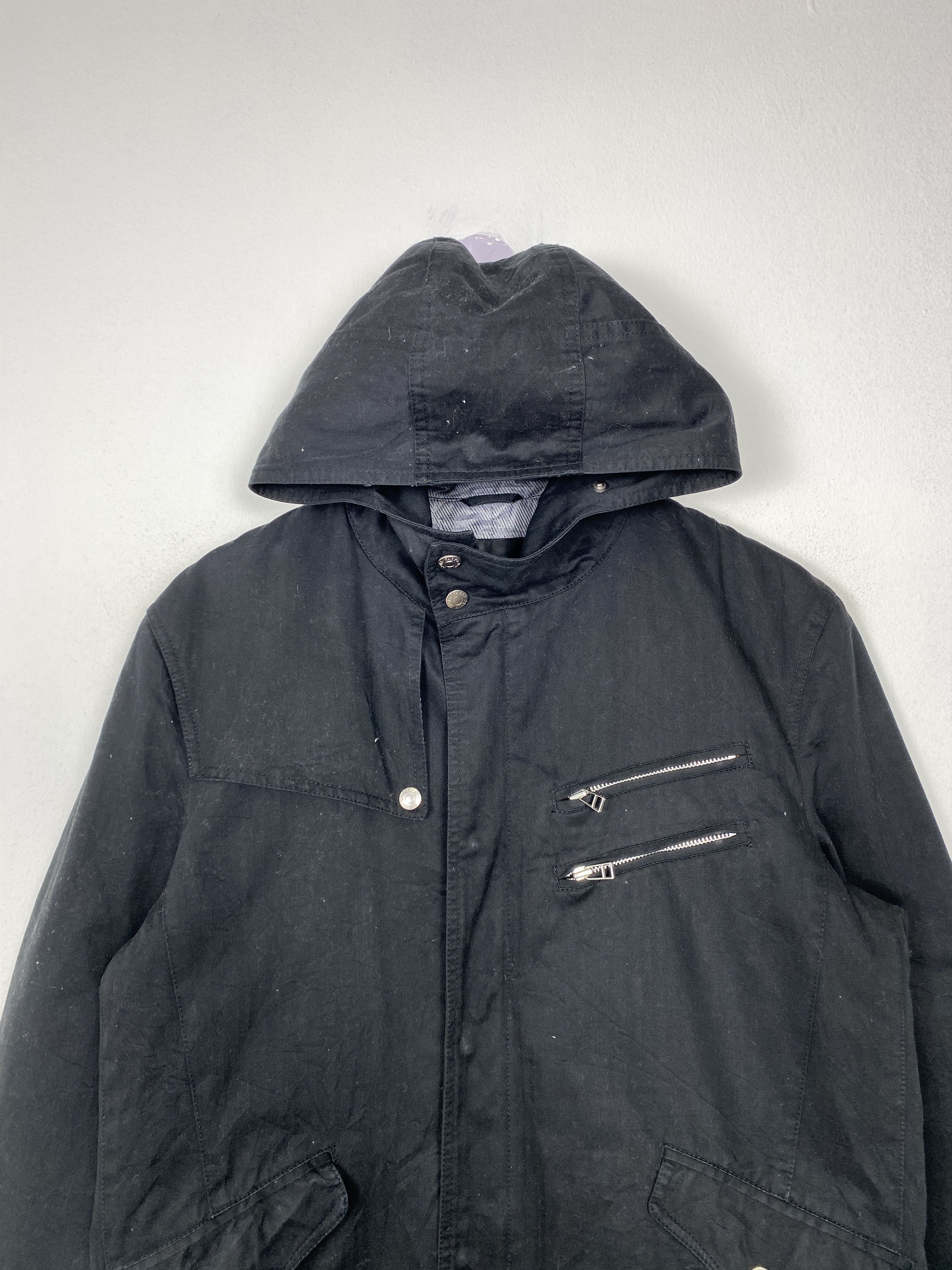 Japanese Brand Vintage Pazzo Denim Store Parkas Quilted Lining Jacket J1489 Size US S / EU 44-46 / 1 - 2 Thumbnail