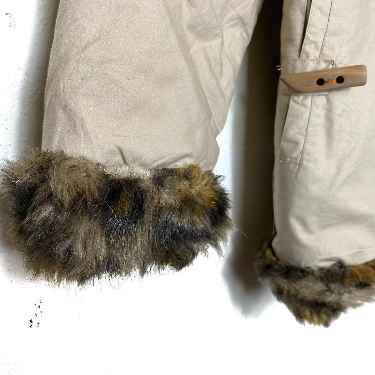 Kansai Yamamoto Vintage KANSAI eye Puffer Coat Faux Fur Jacket Size L / US 10 / IT 46 - 8 Thumbnail