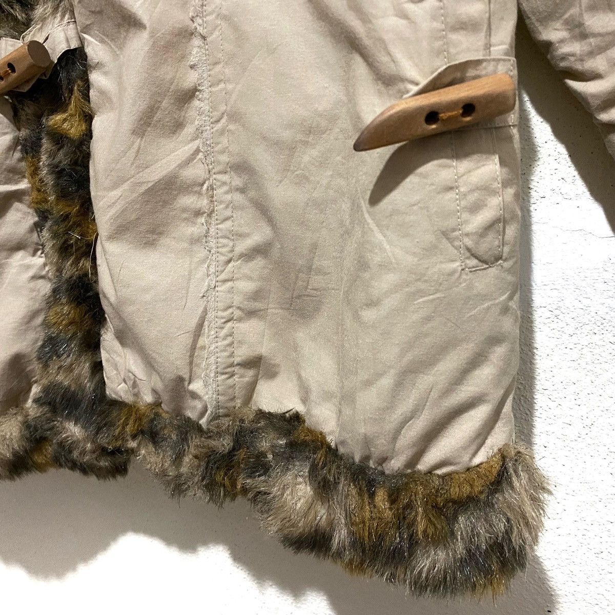 Kansai Yamamoto Vintage KANSAI eye Puffer Coat Faux Fur Jacket Size L / US 10 / IT 46 - 6 Thumbnail