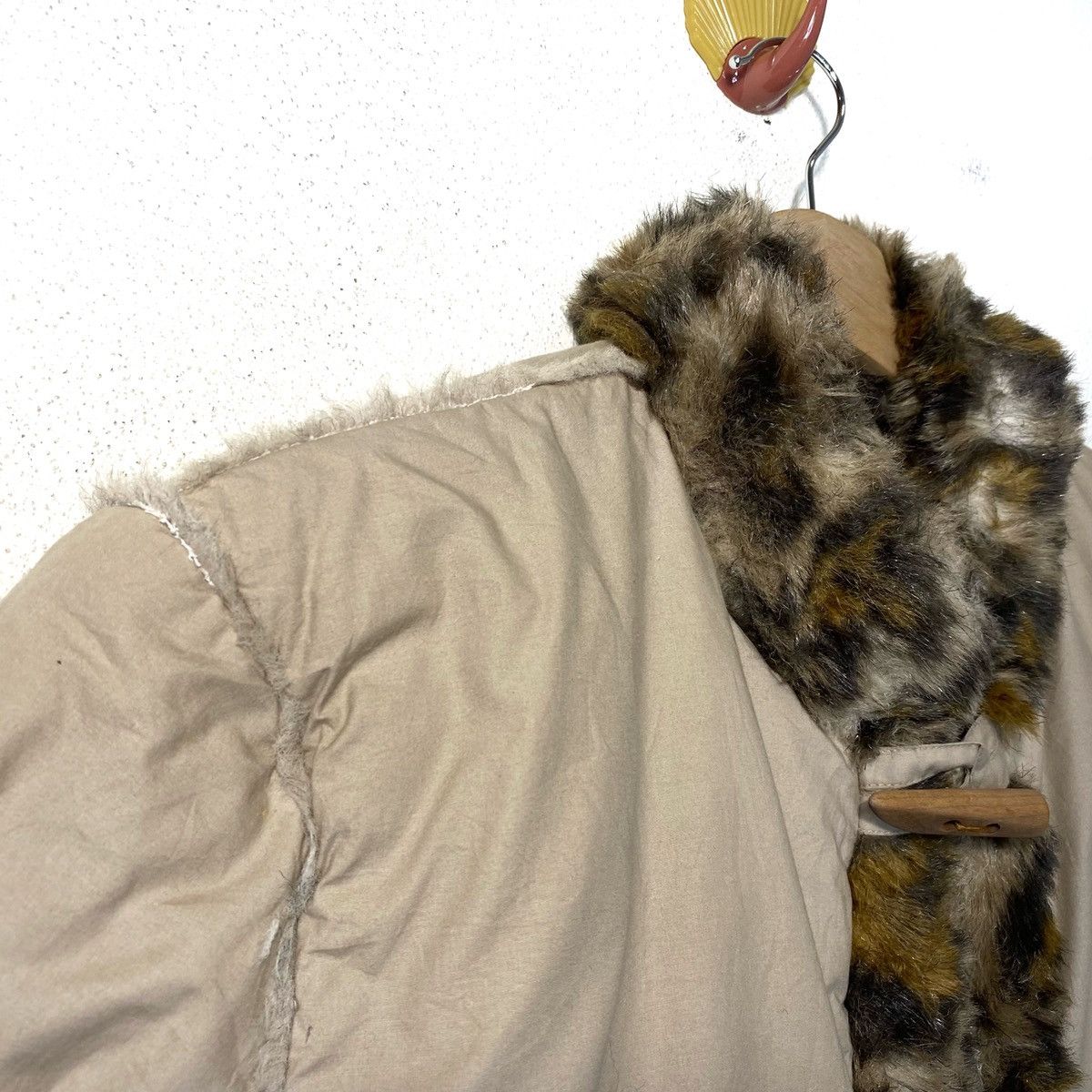 Kansai Yamamoto Vintage KANSAI eye Puffer Coat Faux Fur Jacket Size L / US 10 / IT 46 - 3 Thumbnail