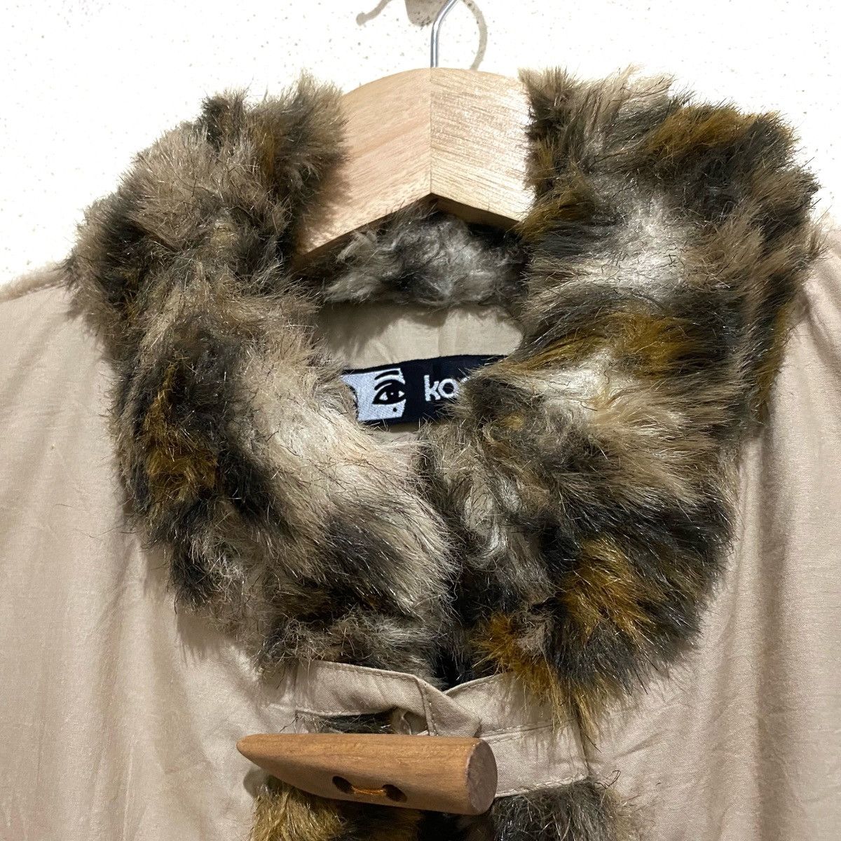 Kansai Yamamoto Vintage KANSAI eye Puffer Coat Faux Fur Jacket Size L / US 10 / IT 46 - 5 Thumbnail