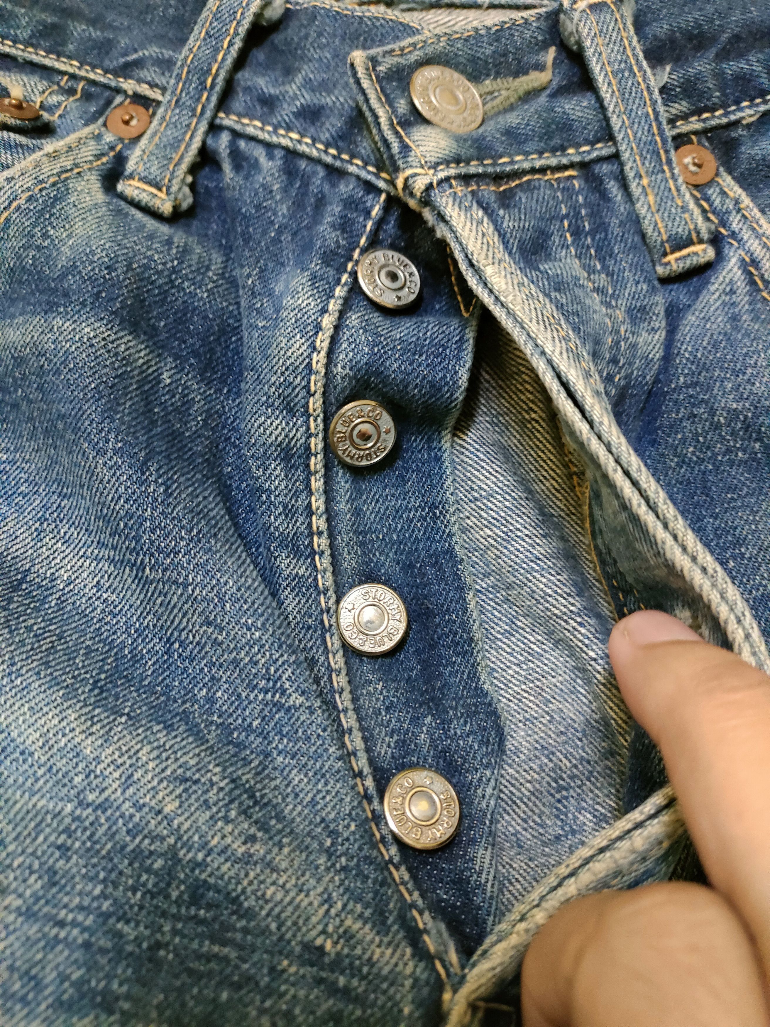 Pherrow's Reworked Pherrows Selvedge Distressed Denim Jeans Size US 29 - 7 Thumbnail