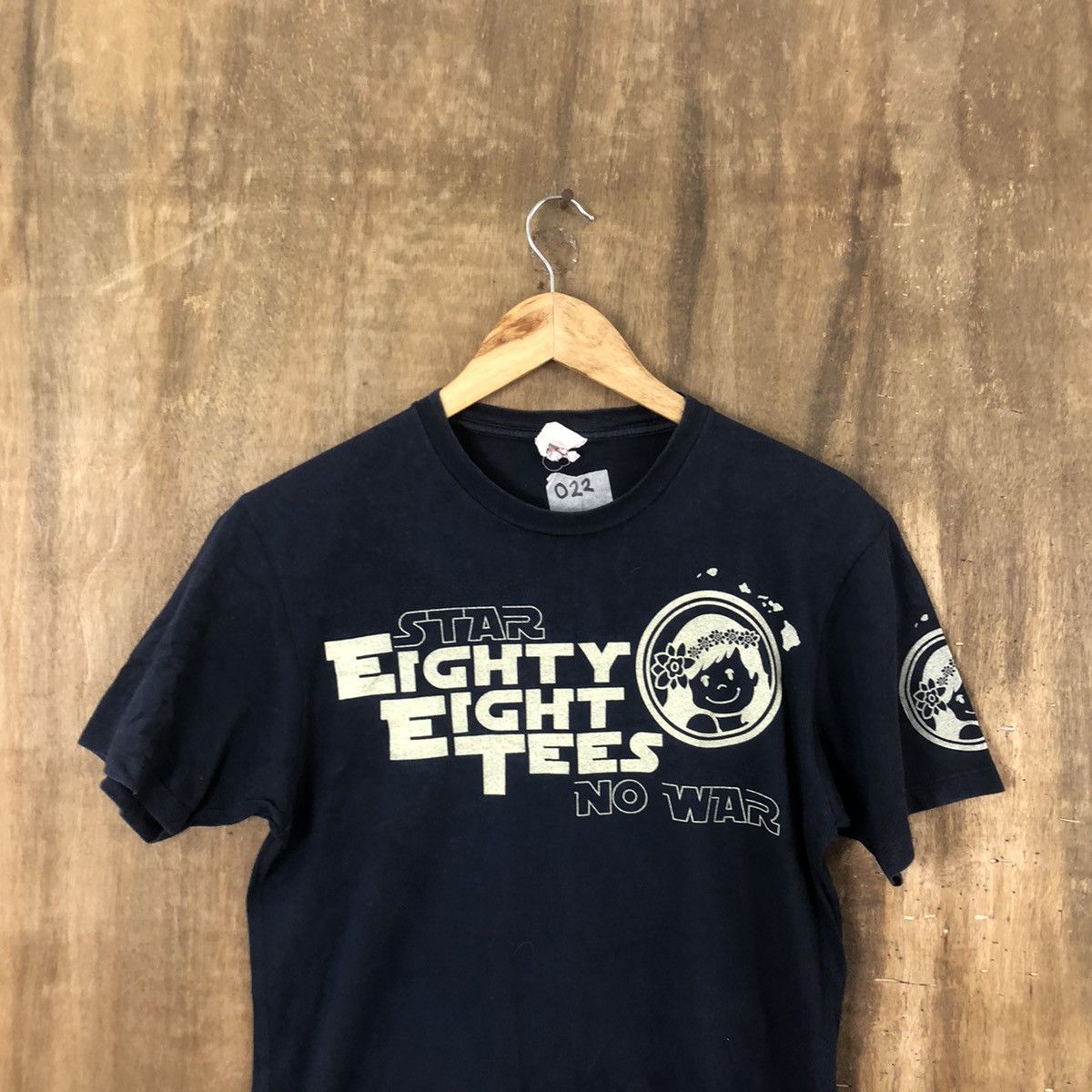 Japanese Brand DLL Star No Wars parody movie Dark Blue T-Shirt #022 Size US S / EU 44-46 / 1 - 2 Thumbnail