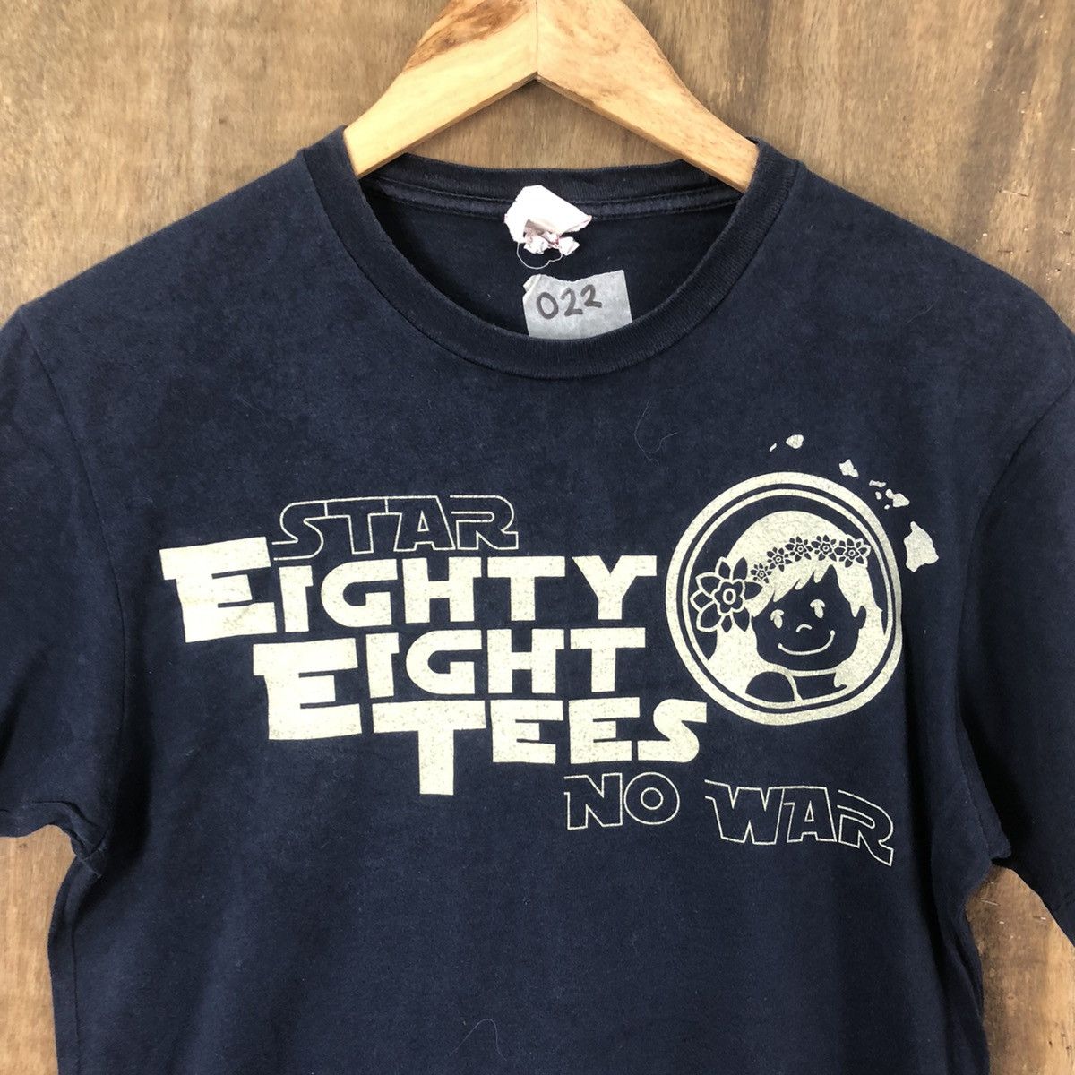 Japanese Brand DLL Star No Wars parody movie Dark Blue T-Shirt #022 Size US S / EU 44-46 / 1 - 4 Thumbnail