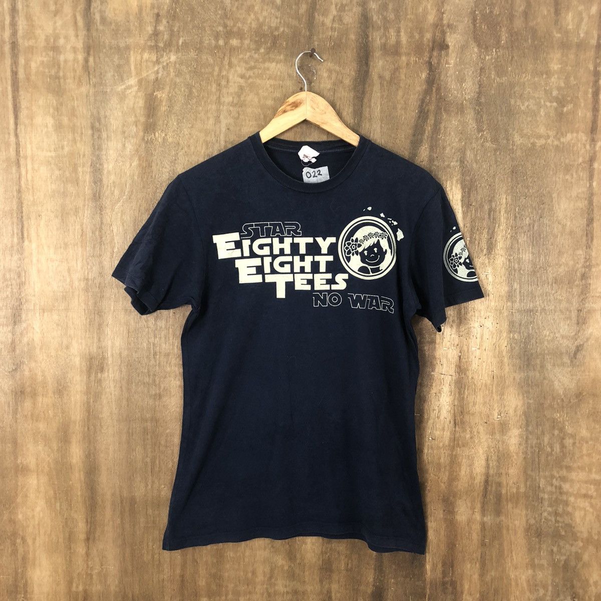 Japanese Brand DLL Star No Wars parody movie Dark Blue T-Shirt #022 Size US S / EU 44-46 / 1 - 1 Thumbnail