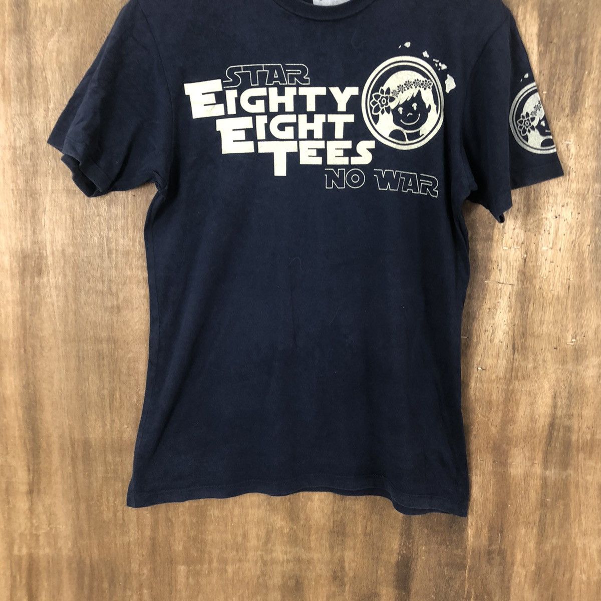 Japanese Brand DLL Star No Wars parody movie Dark Blue T-Shirt #022 Size US S / EU 44-46 / 1 - 3 Thumbnail