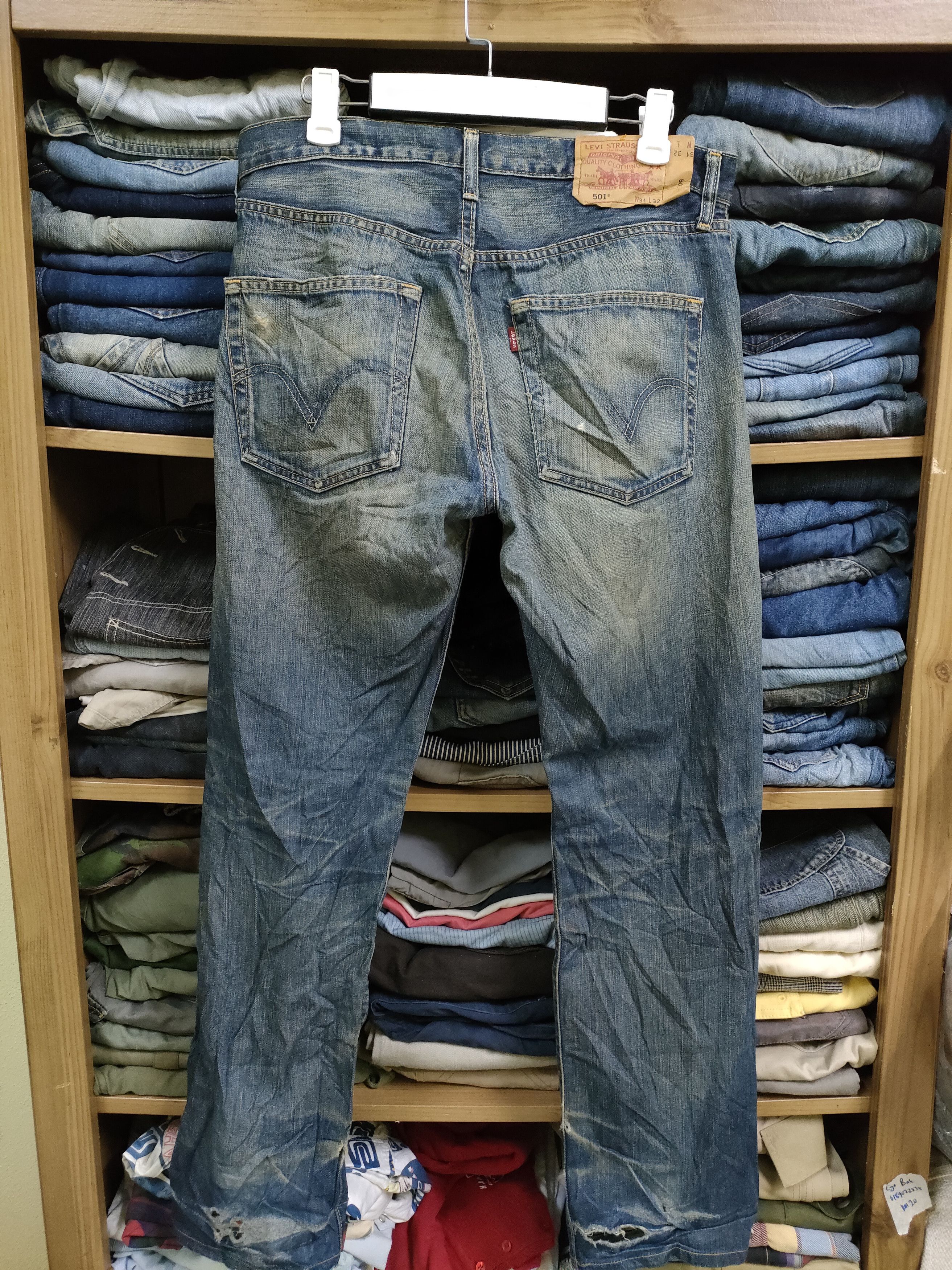 Levi's Distressed Levi's 501 Denim Jeans Size US 32 / EU 48 - 6 Thumbnail