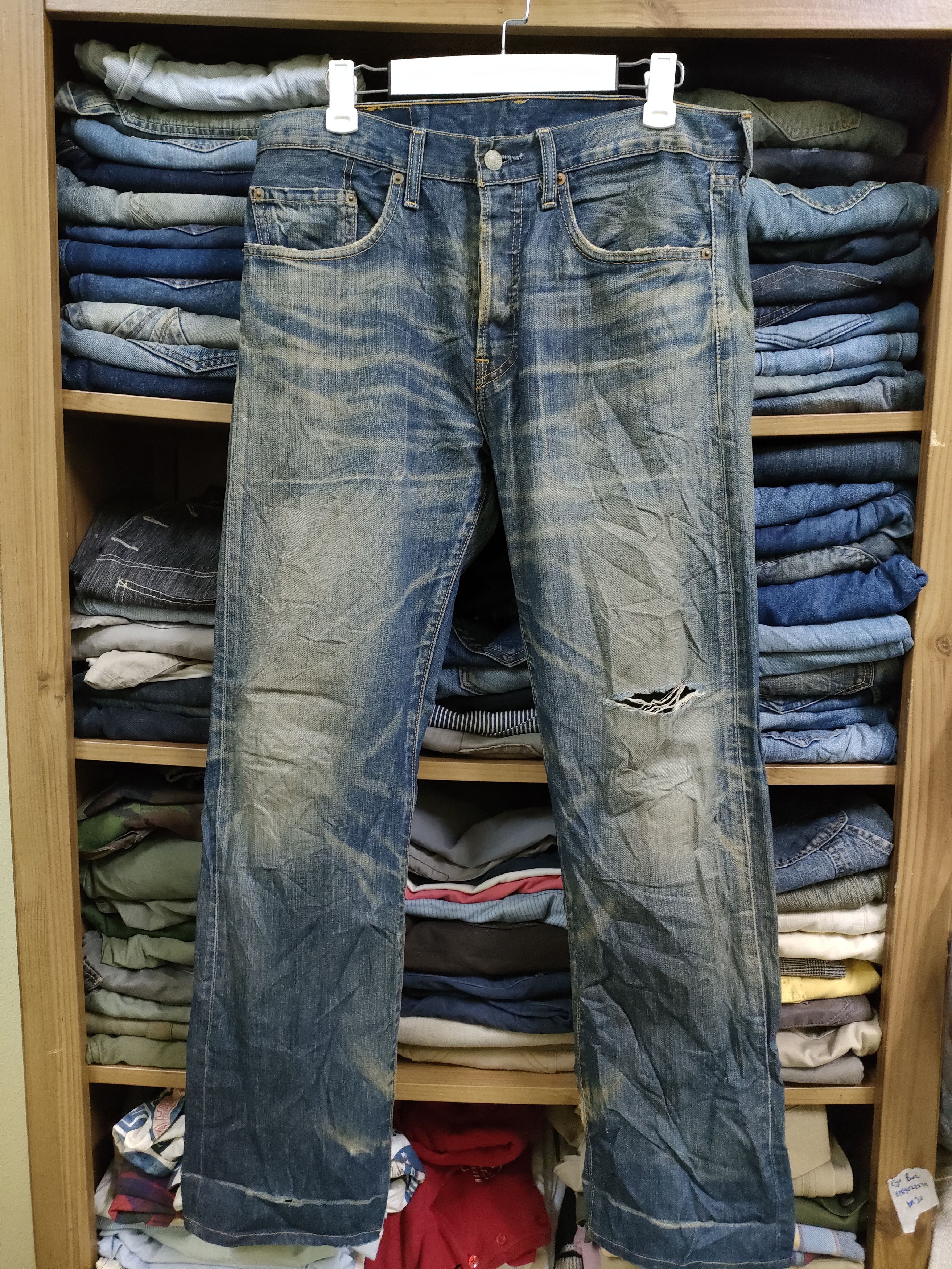 Levi's Distressed Levi's 501 Denim Jeans Size US 32 / EU 48 - 1 Thumbnail