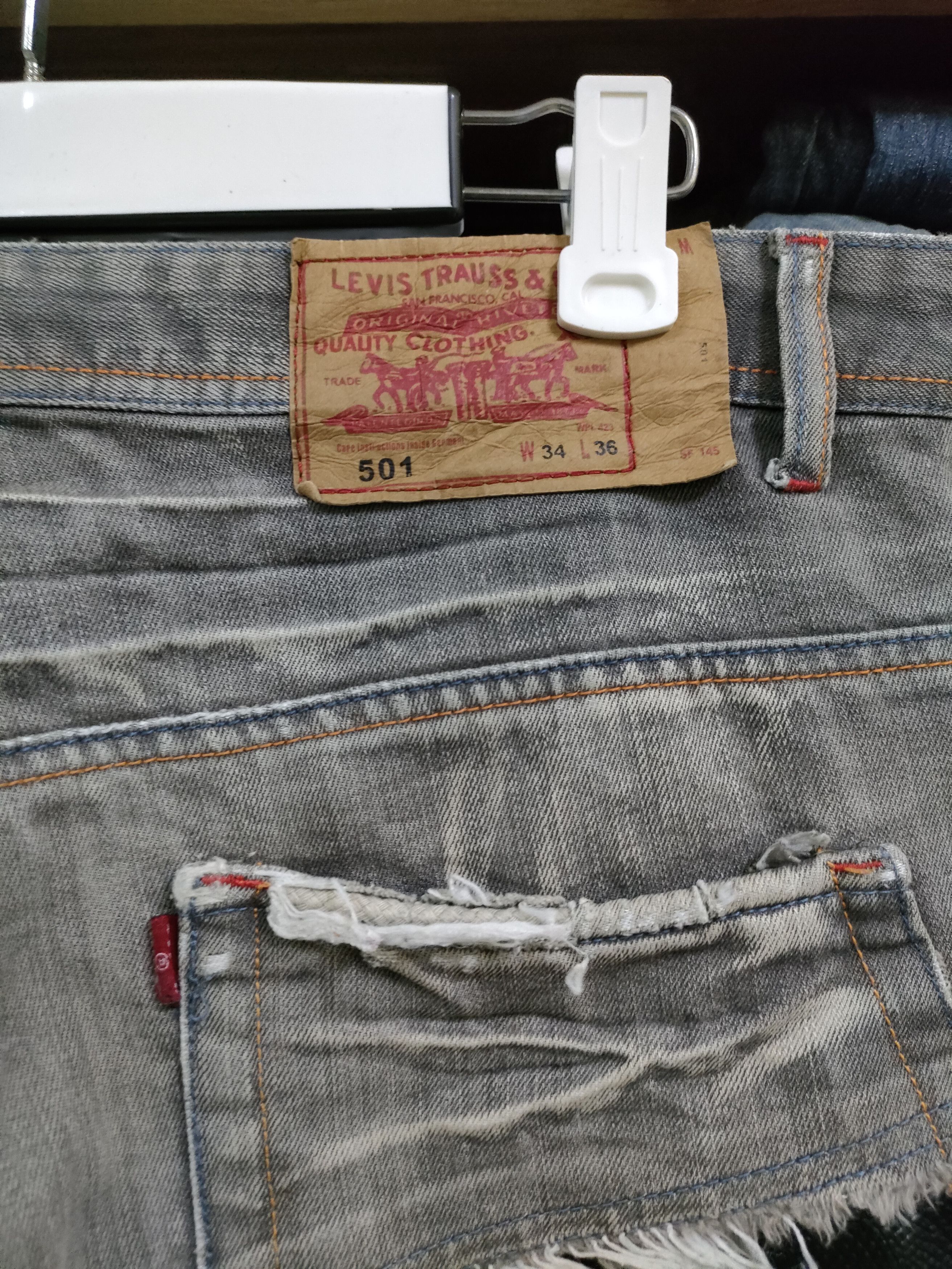 Levi's Distressed Levi's 501 Jeans Size US 34 / EU 50 - 5 Thumbnail