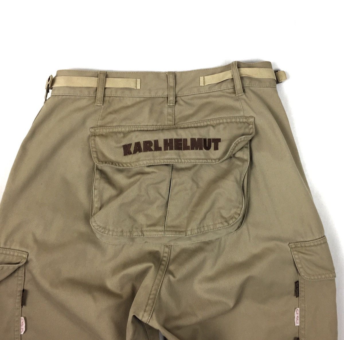 Japanese Brand × Karl Helmut × Pink House Vintage Karl Helmut Monkey Tactical Pants Spell Back Size US 27 - 1 Thumbnail