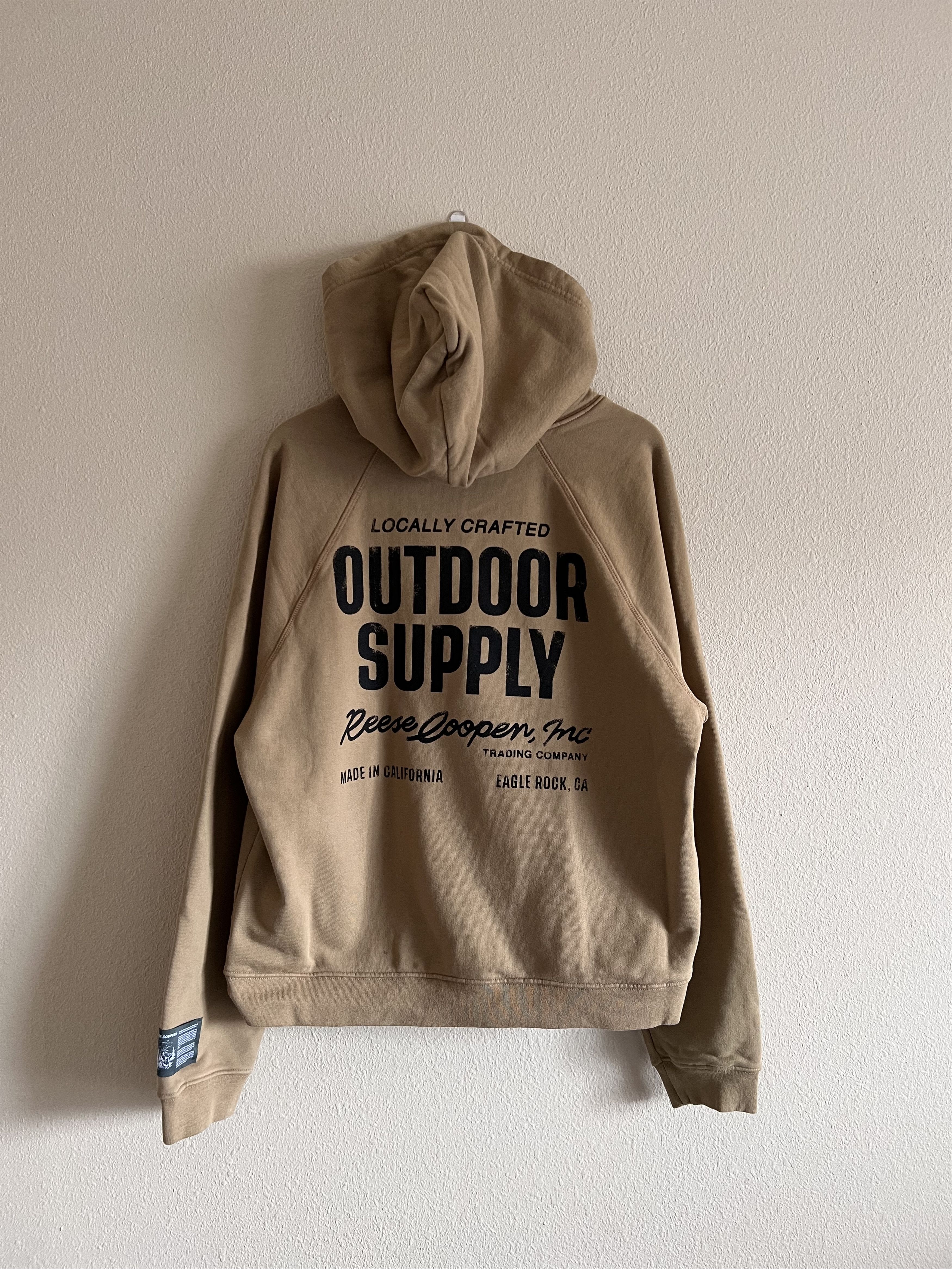 image of Reese Cooper Outdoor Supply Hoodie In Khaki, Men's (Size XL)