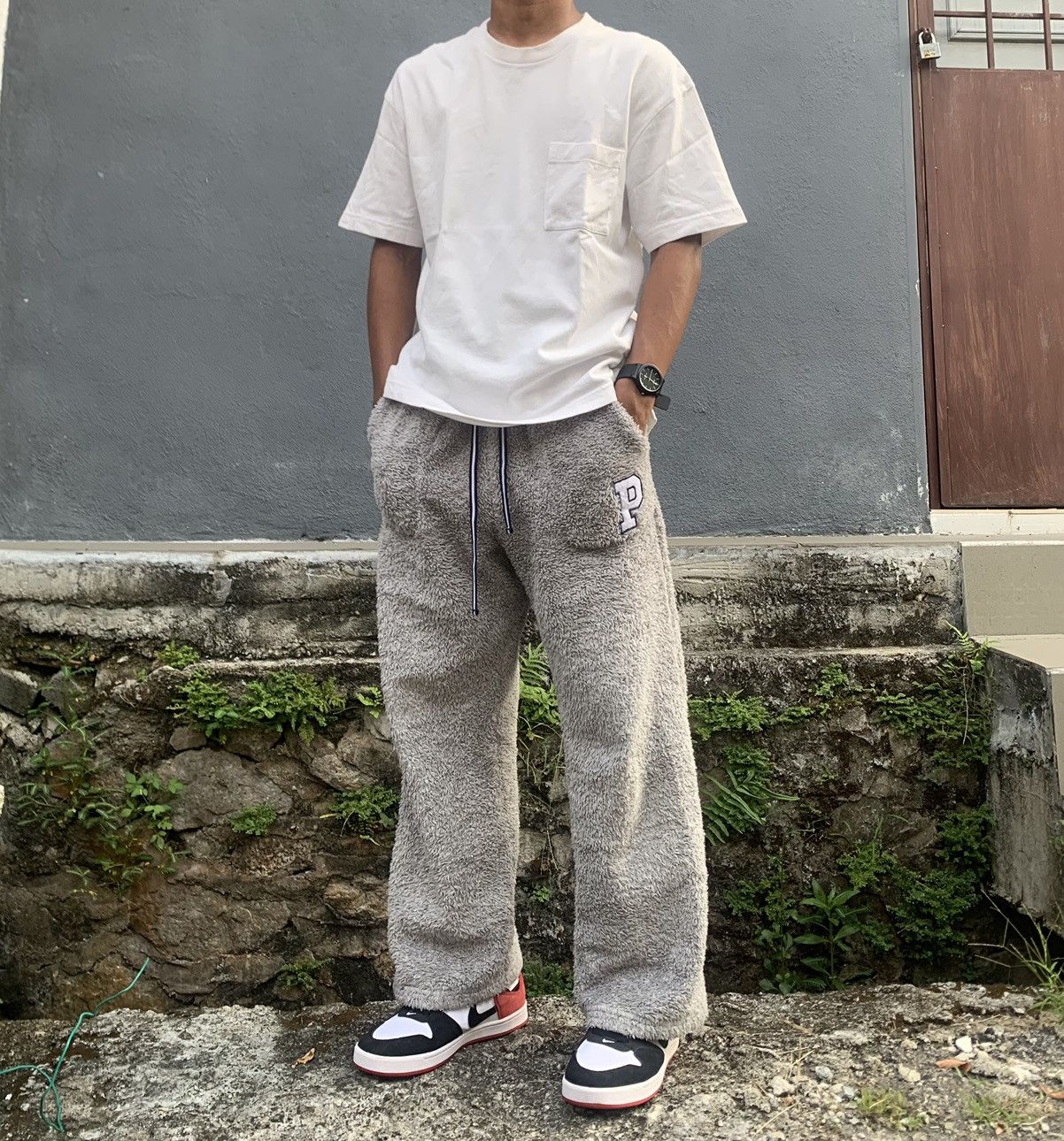 Japanese Brand 👹Polo British Country Fleece Baggy Pants Size US 33 - 1 Thumbnail