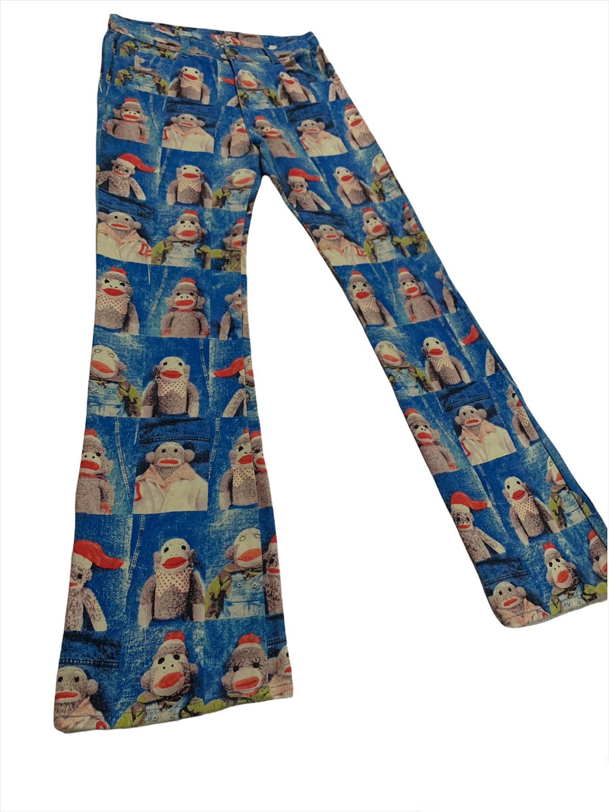 image of Print All Over Me Wam Wam For Happy Kid’S All Print Flare Pants in Blue (Size 28)