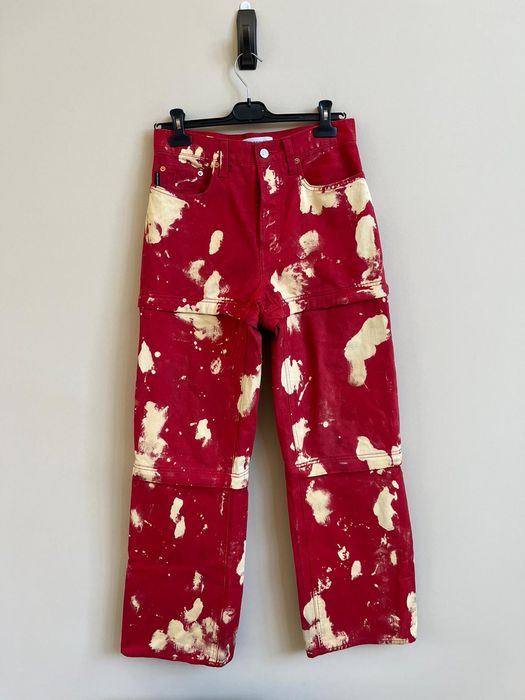 Balenciaga Paint Splatter Remove-able Layer Zip Off Denim in Multicolor ...