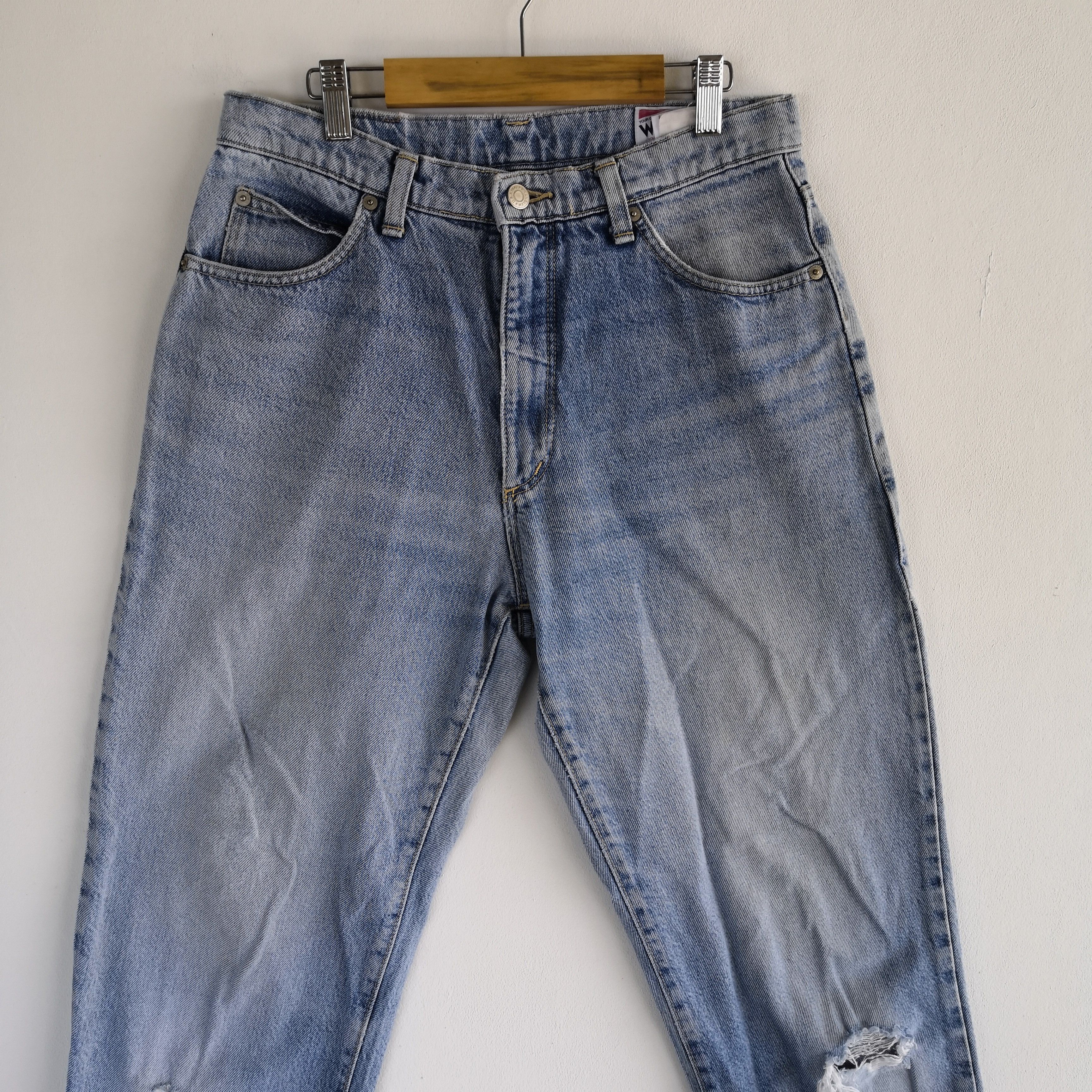 Wrangler Vintage 90s Wrangler Light Wash Jeans Wrangler Faded Denim Size 28" / US 6 / IT 42 - 4 Thumbnail