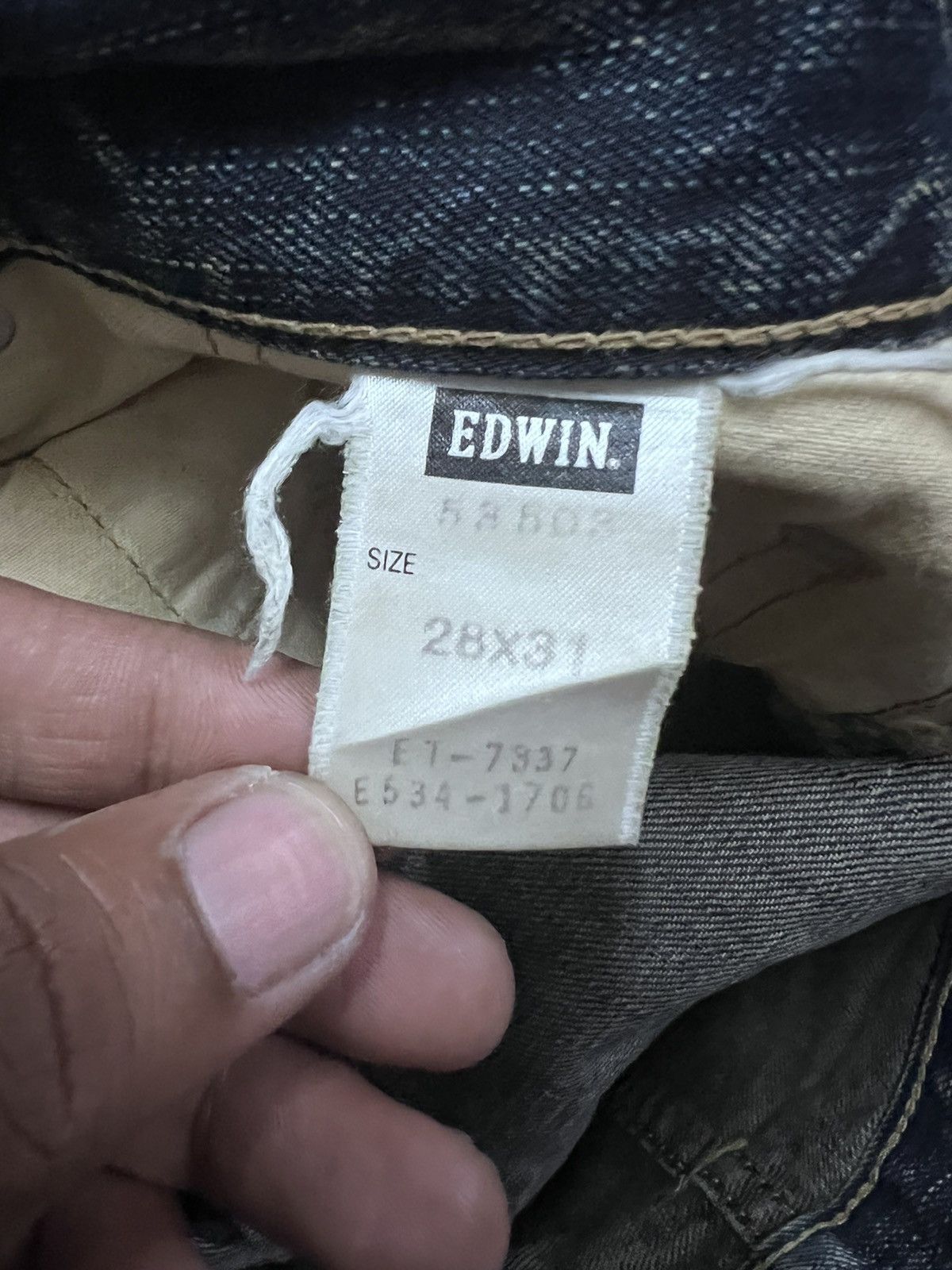 Japanese Brand SICK🔥🔥RASTY DENIM BY EDWIN Size US 31 - 7 Thumbnail