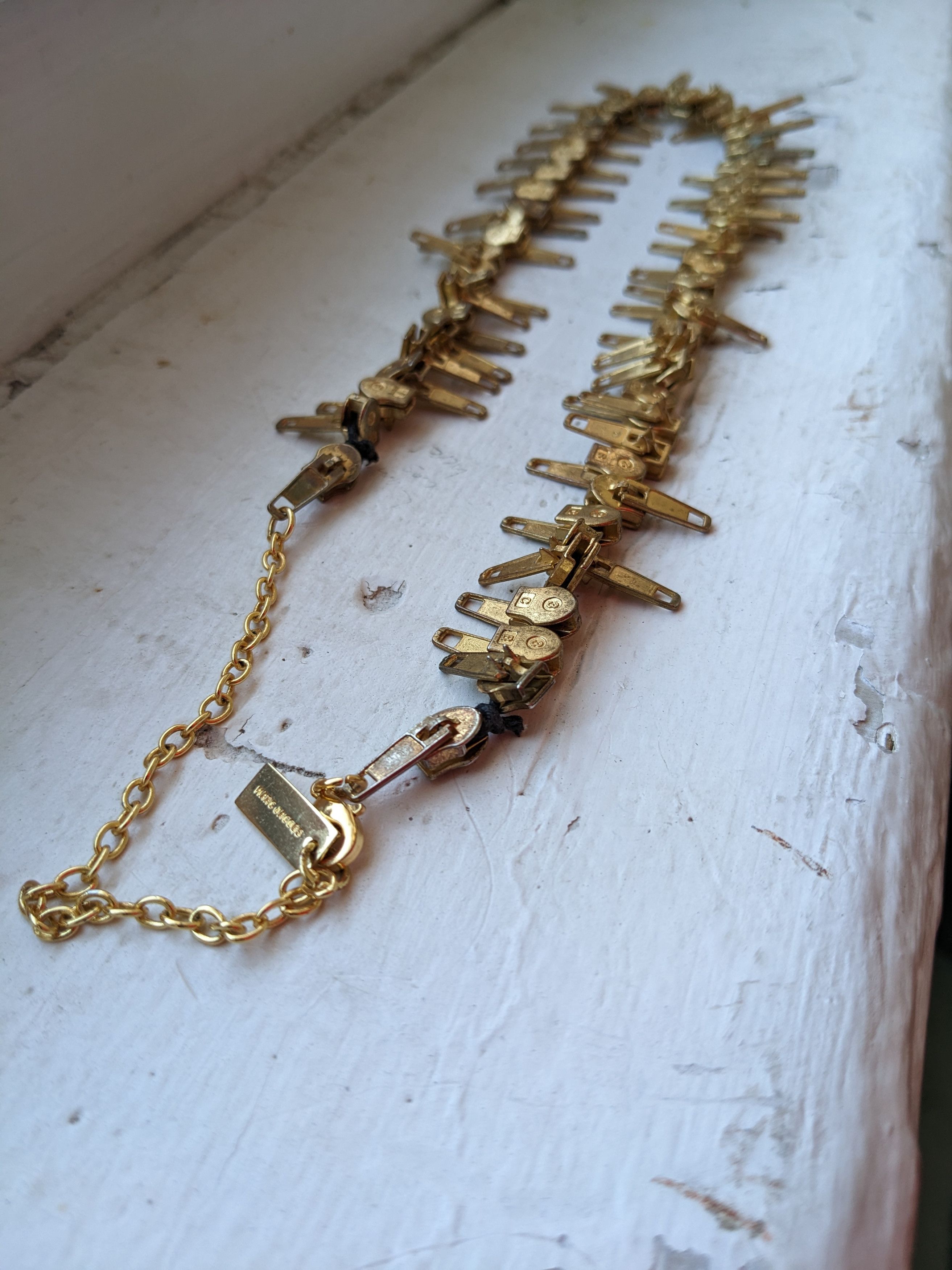 Marc Jacobs SS01 Zipper Punk Spiked Necklace Size ONE SIZE - 4 Thumbnail