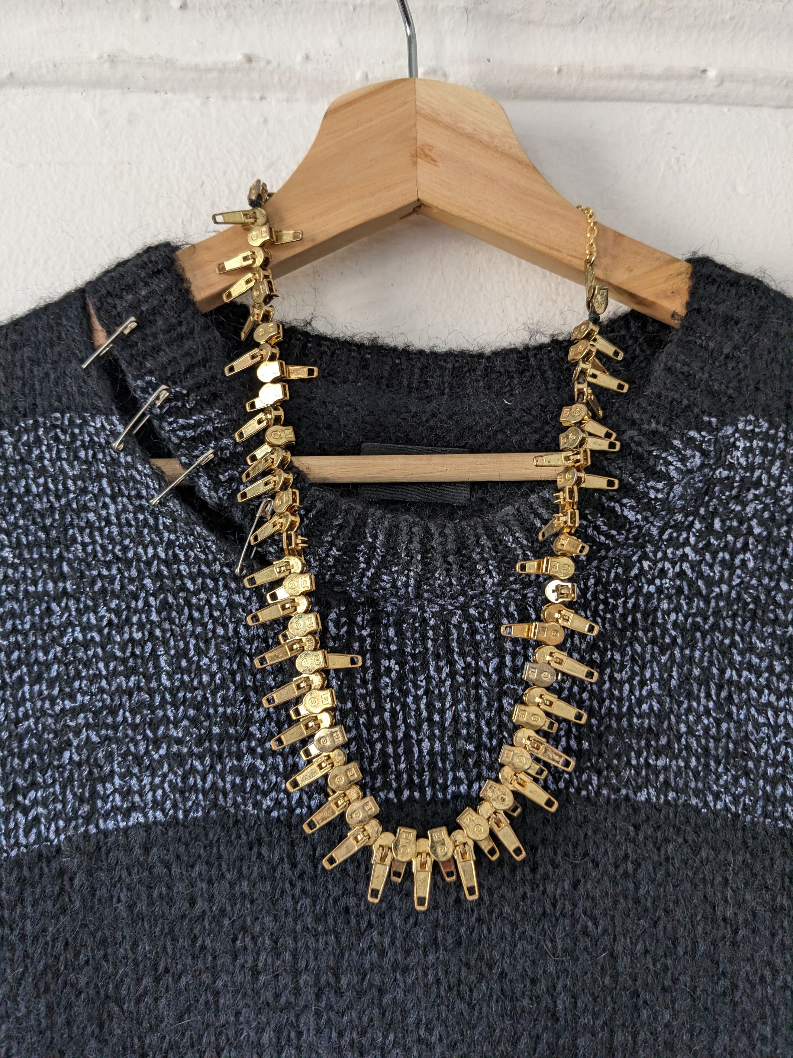 Marc Jacobs SS01 Zipper Punk Spiked Necklace Size ONE SIZE - 6 Thumbnail
