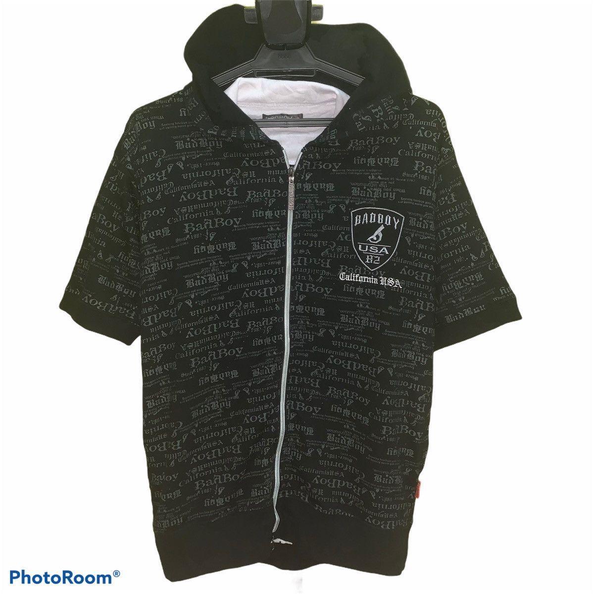 Japanese Brand Bad Boy short sleeve hoodie full text one shirt Size US M / EU 48-50 / 2 - 1 Thumbnail