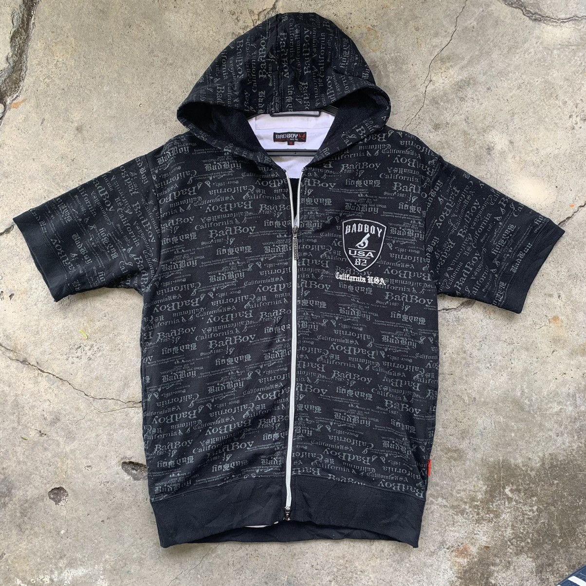 Japanese Brand Bad Boy short sleeve hoodie full text one shirt Size US M / EU 48-50 / 2 - 2 Thumbnail
