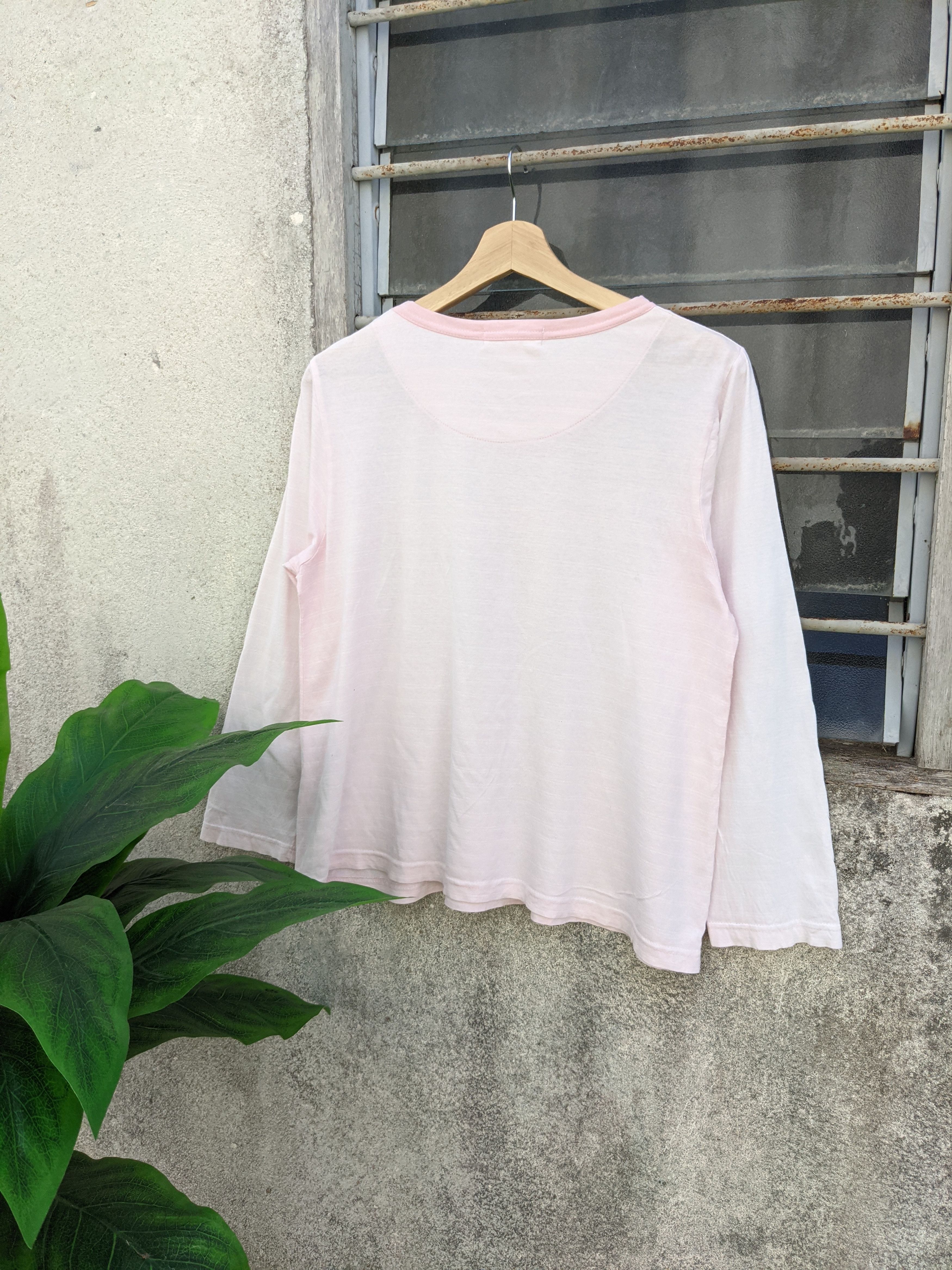 Designer × Yohji Yamamoto ⚡️Steals⚡️ Vintage Y'SACCS Pink Striped Maternity Tshirt Size M / US 6-8 / IT 42-44 - 2 Thumbnail