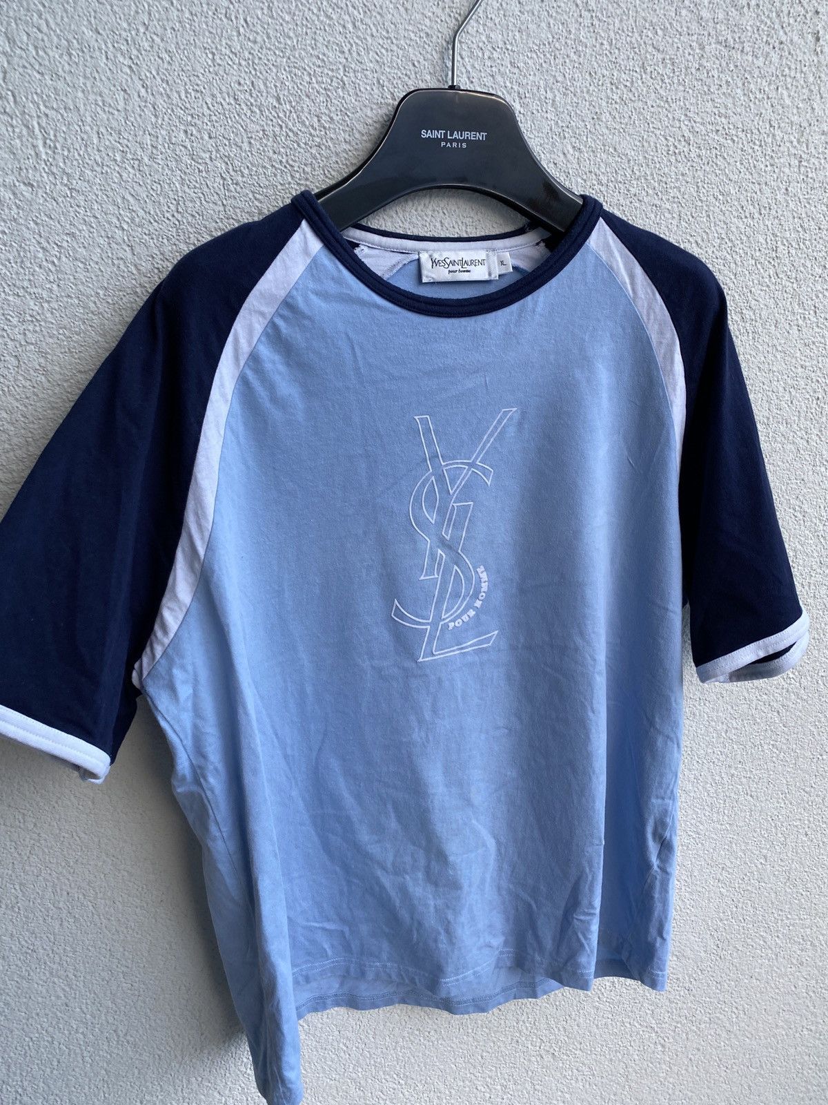 Yves Saint Laurent YSL T-shirt Big Logo Vintage Shirt 90s y2k rare Size US L / EU 52-54 / 3 - 11 Thumbnail