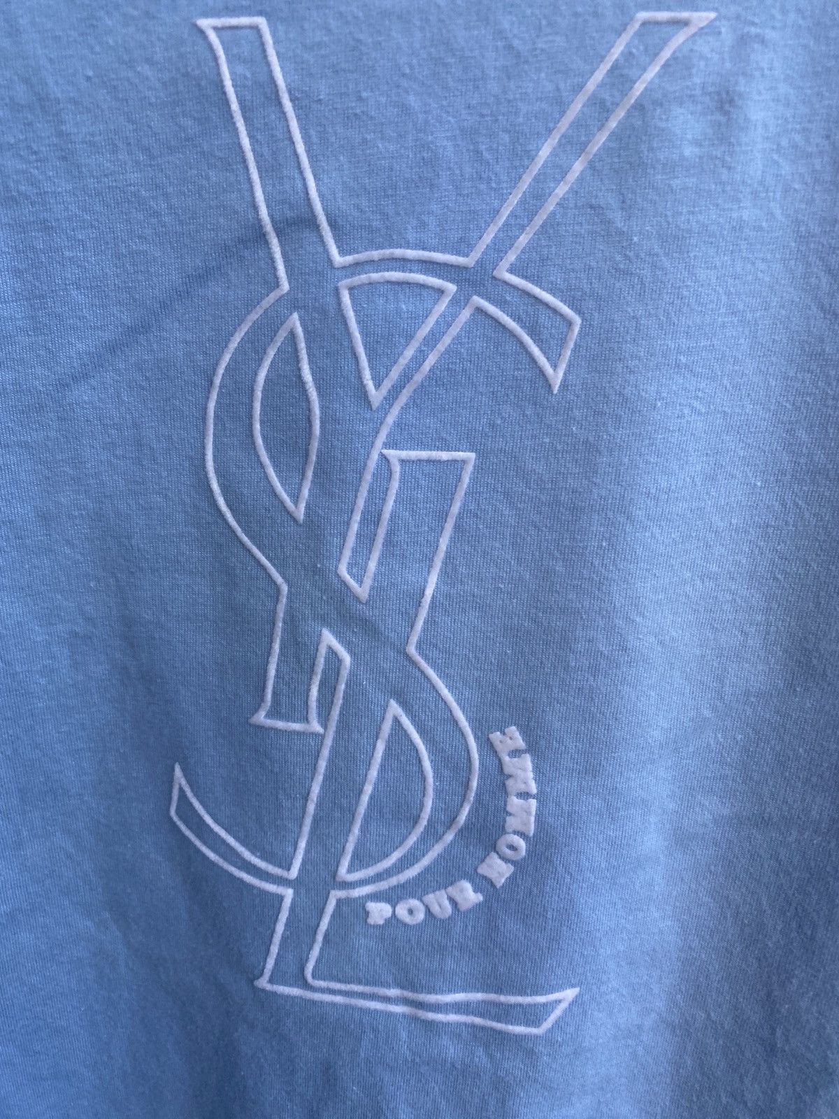 Yves Saint Laurent YSL T-shirt Big Logo Vintage Shirt 90s y2k rare Size US L / EU 52-54 / 3 - 3 Thumbnail