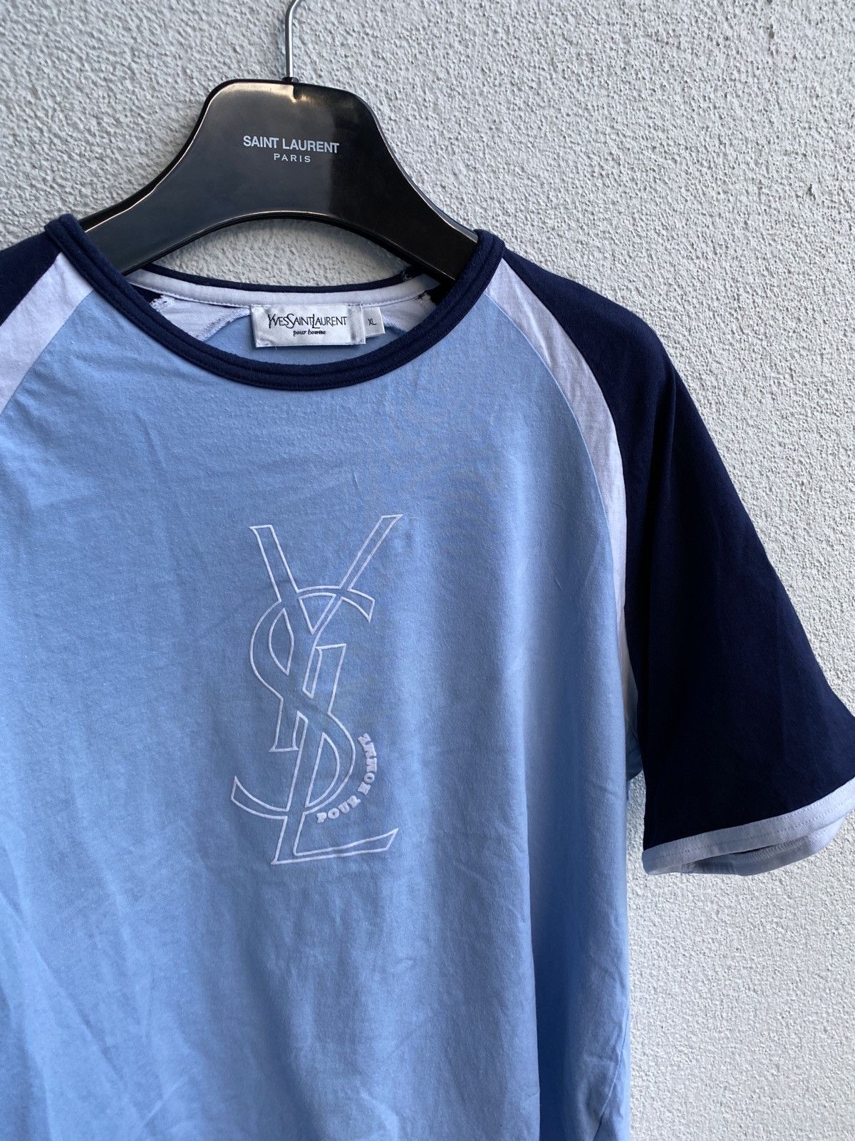 Yves Saint Laurent YSL T-shirt Big Logo Vintage Shirt 90s y2k rare Size US L / EU 52-54 / 3 - 1 Thumbnail