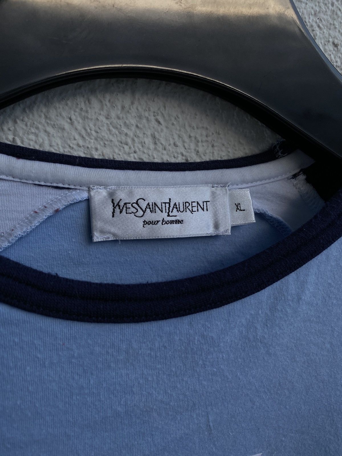 Yves Saint Laurent YSL T-shirt Big Logo Vintage Shirt 90s y2k rare Size US L / EU 52-54 / 3 - 4 Thumbnail